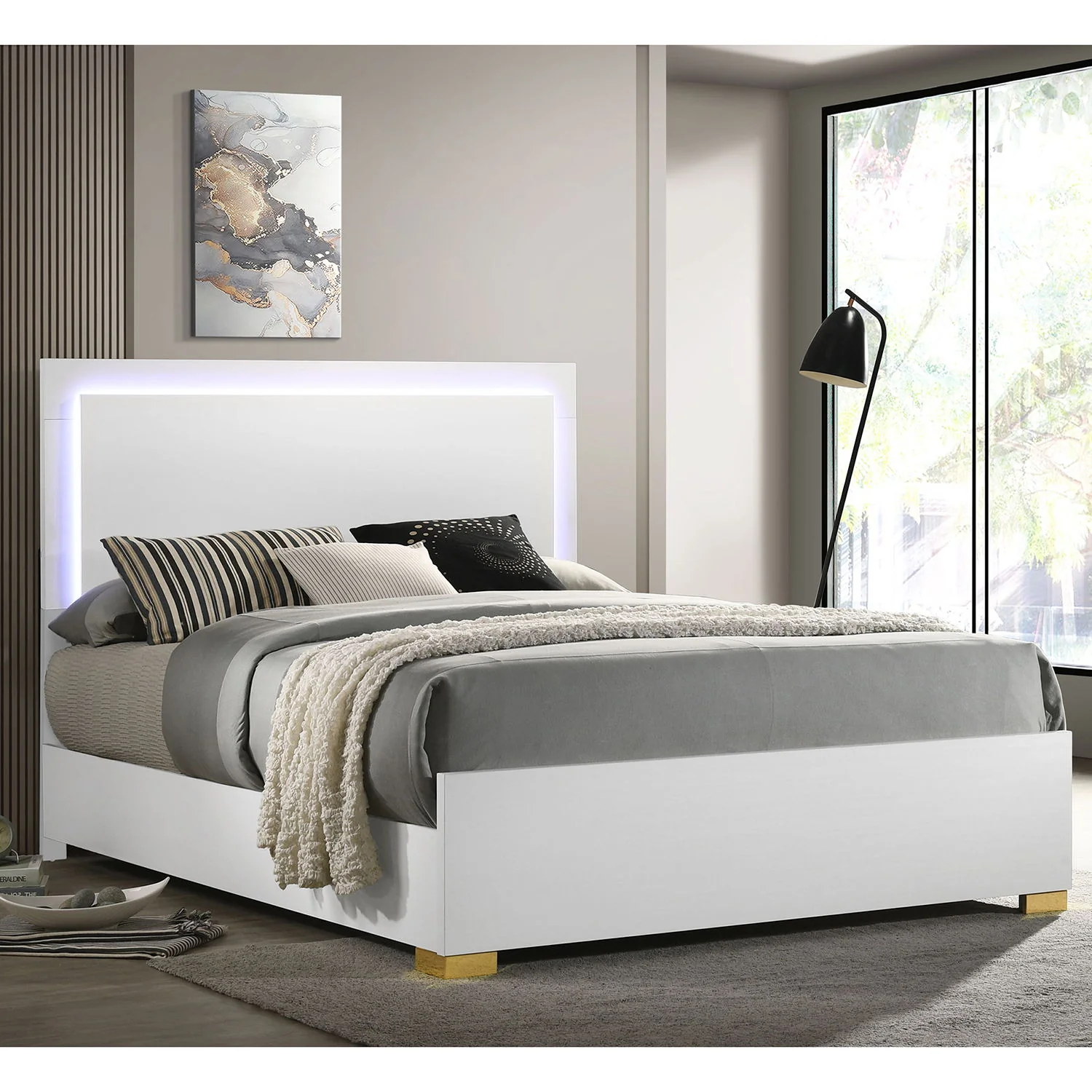 Jeremiah - LED Panel Bed With Touch Controlled Lighting - Image 24