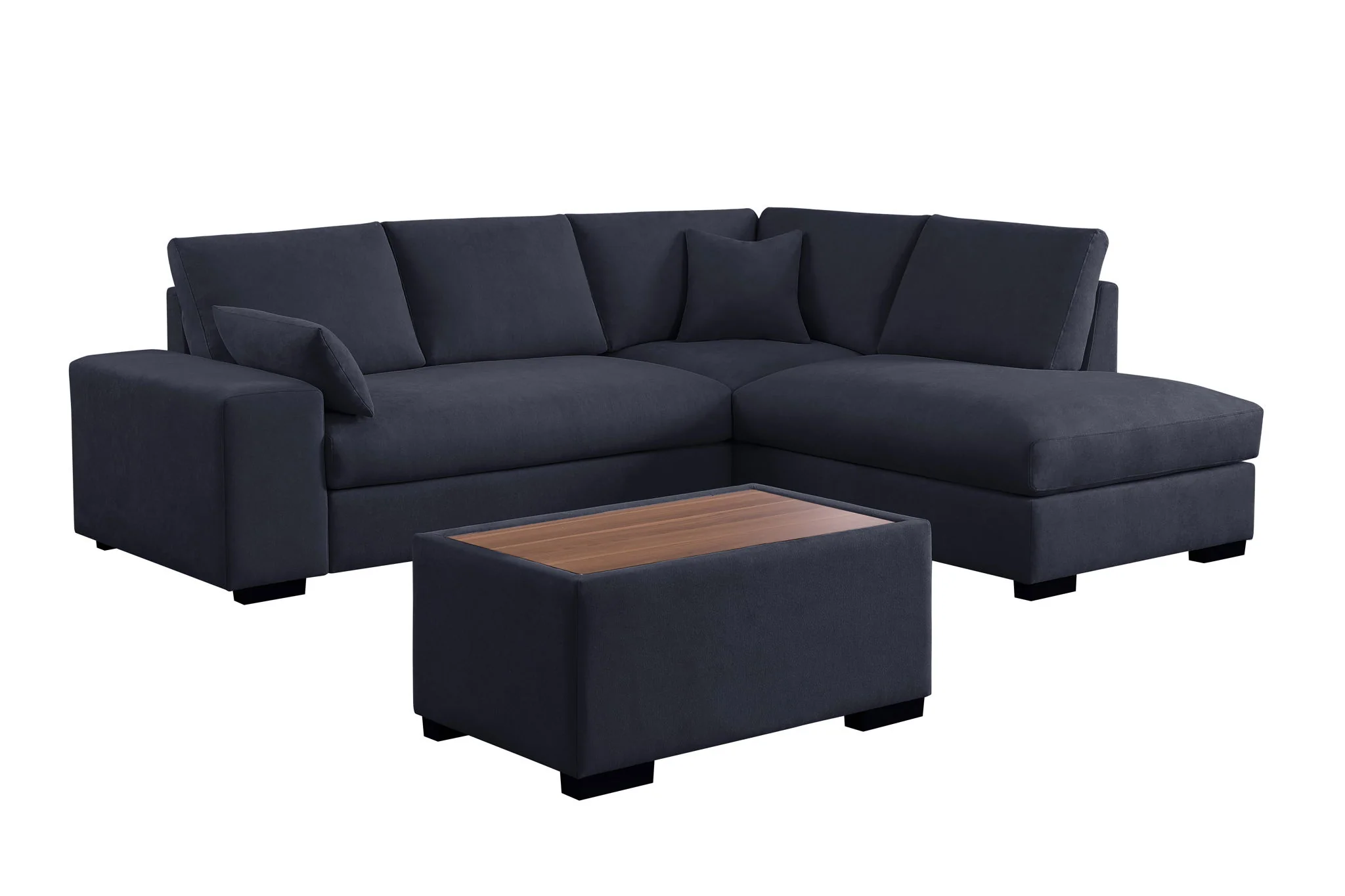 Joshua - 100" Sectional Sofa with Right Facing Chaise and Console Ottoman - Image 12