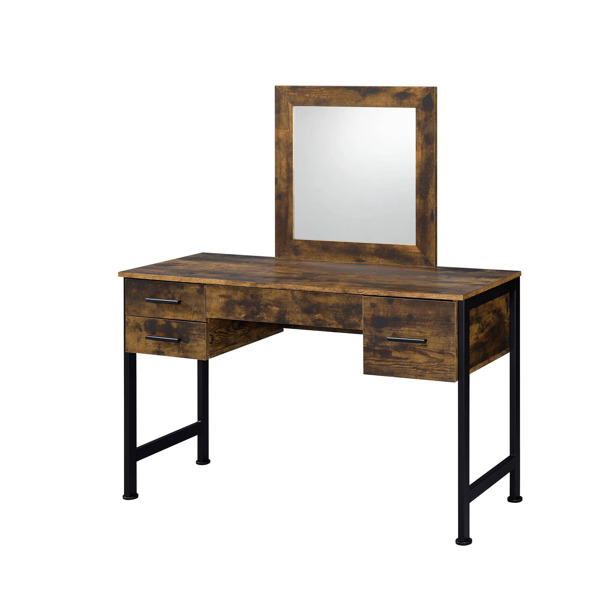 Juvanth - Rustic Vanity Desk Mirror - Oak - Image 4