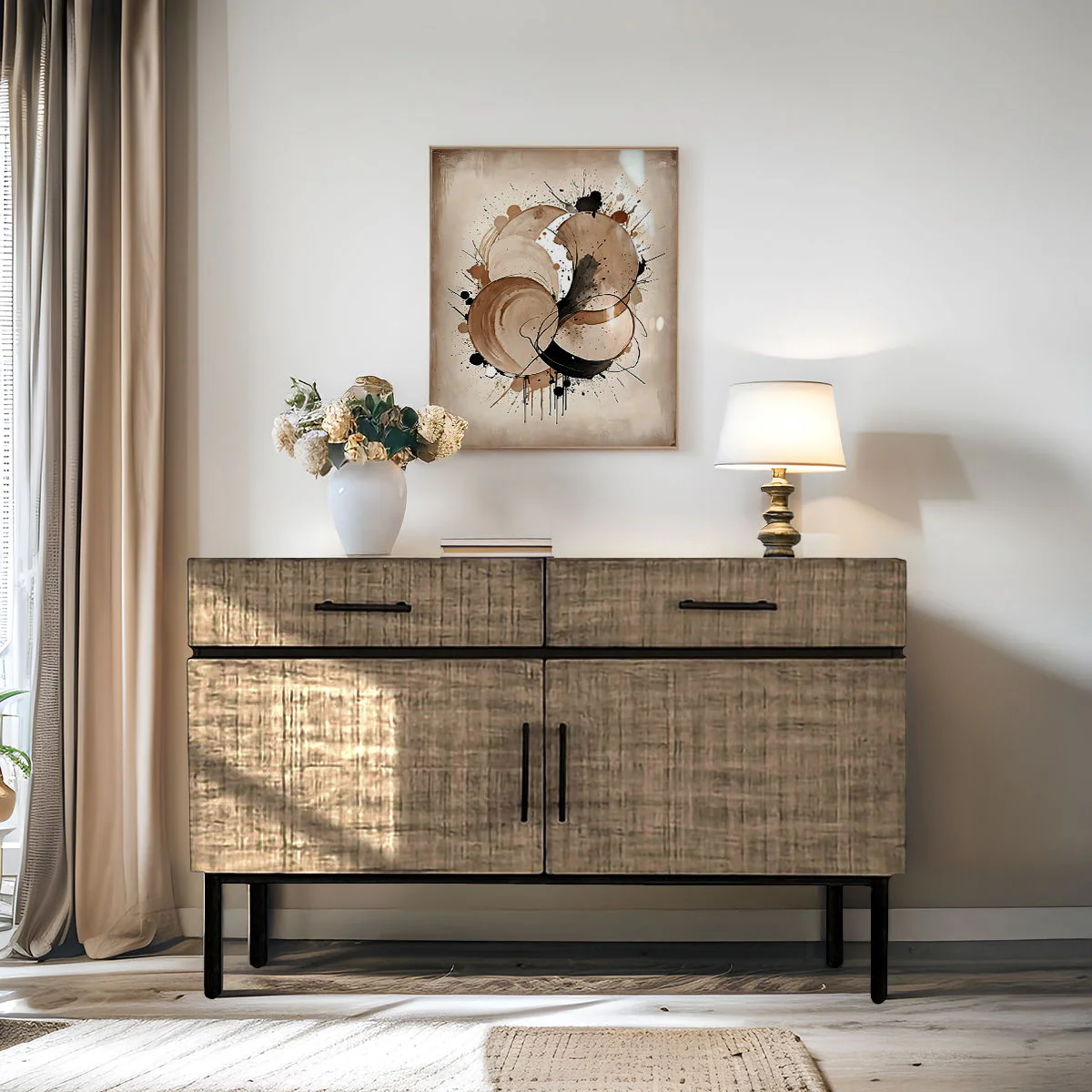 Kai - Accent Cabinet With Doors - Brown / Olive - Image 4