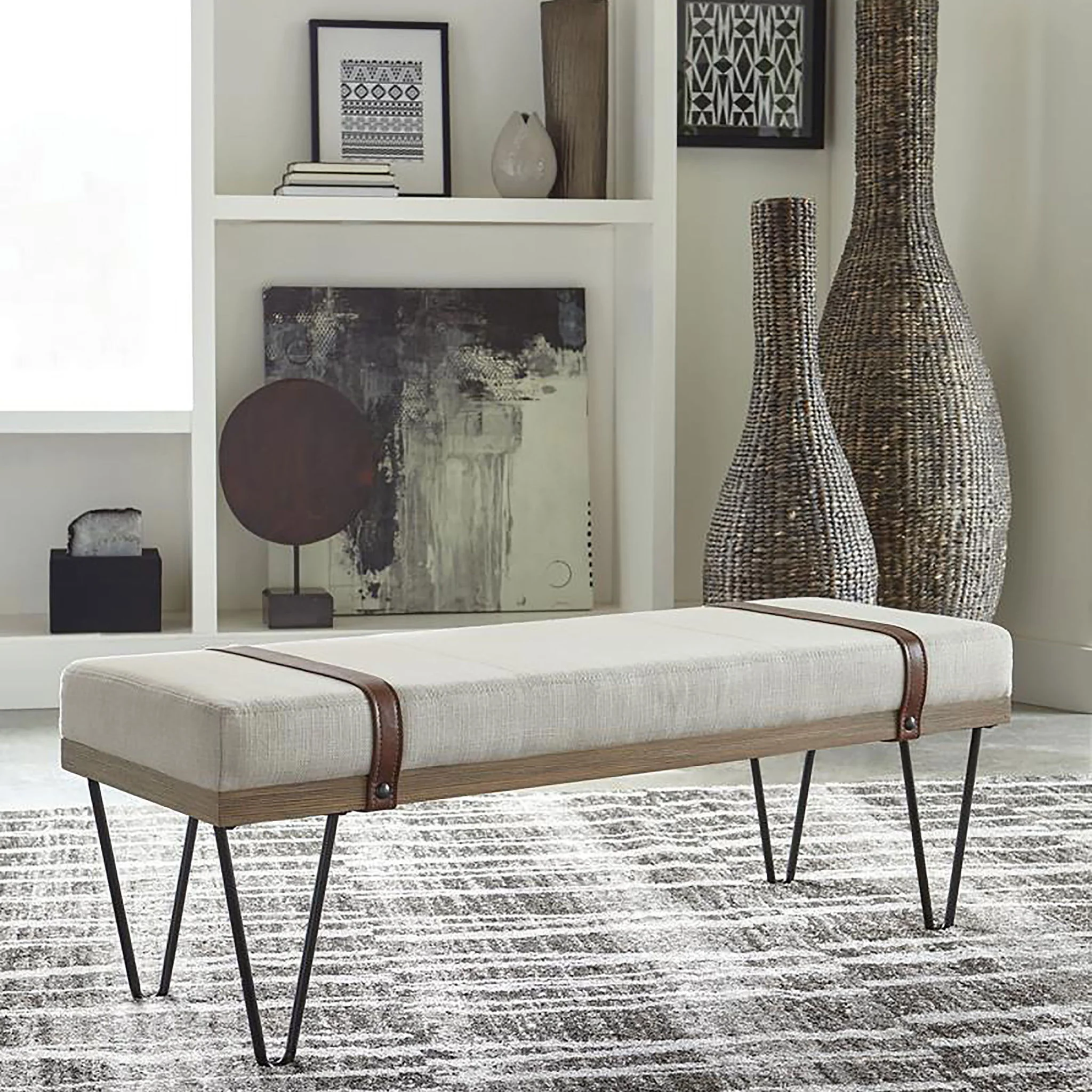 Karis - Upholstered Accent Bench - Beige - Image 2