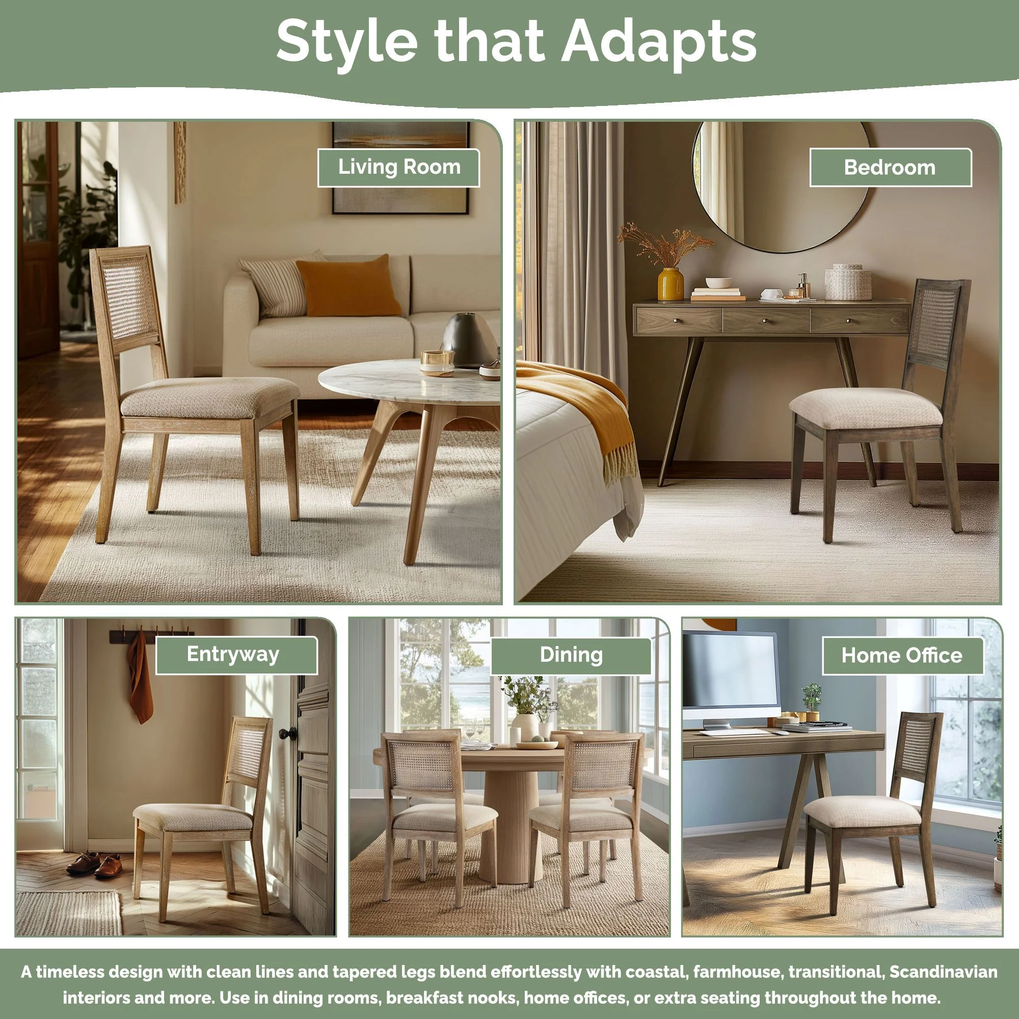 Kelly - Armless Dining Chair (Set of 2) - Brown - Image 2