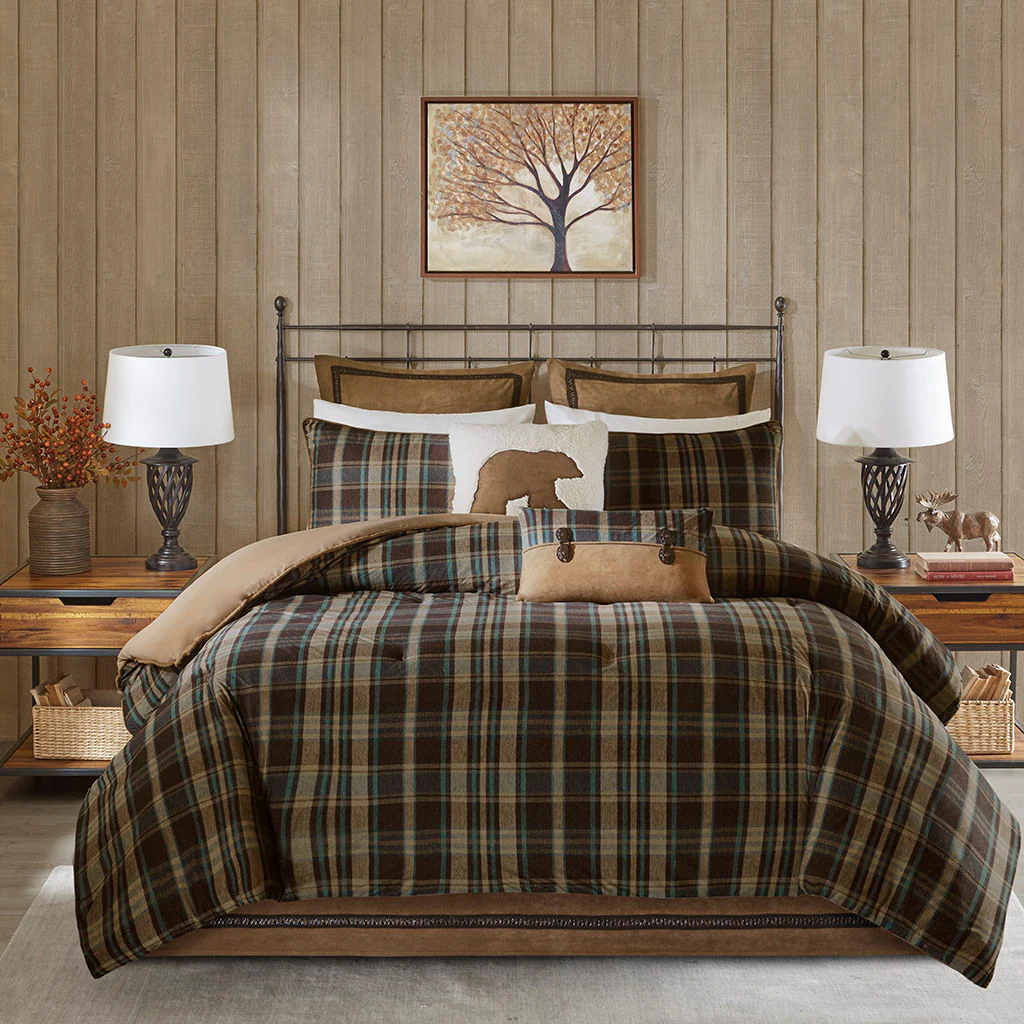 Hadley Plaid - King Oversized Cozy Spun Comforter Set - Multi - Image 2