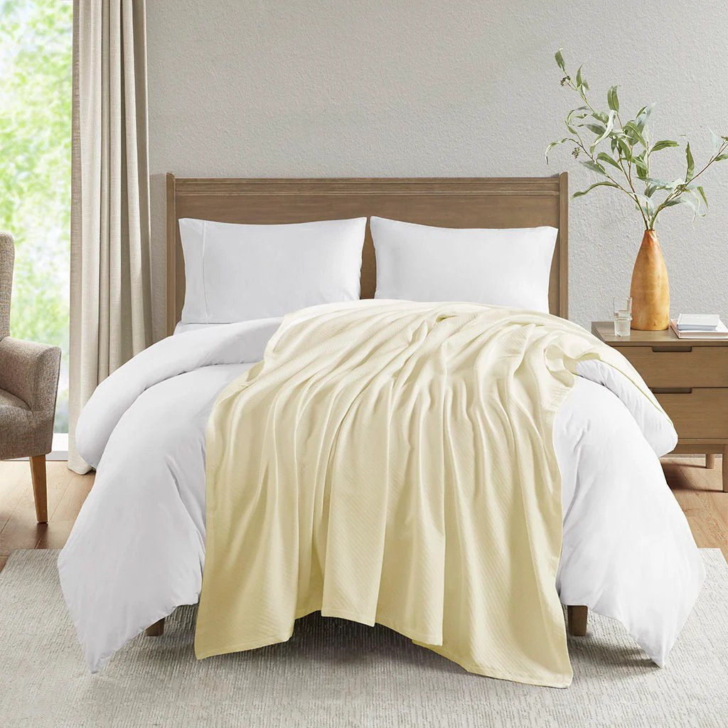 Liquid Cotton - King Blanket - Ivory