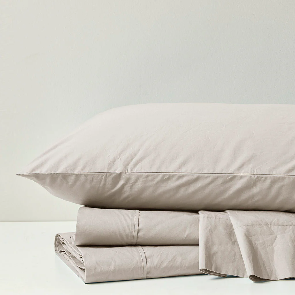 King Peached Percale Sheet Set - Ivory - Image 4