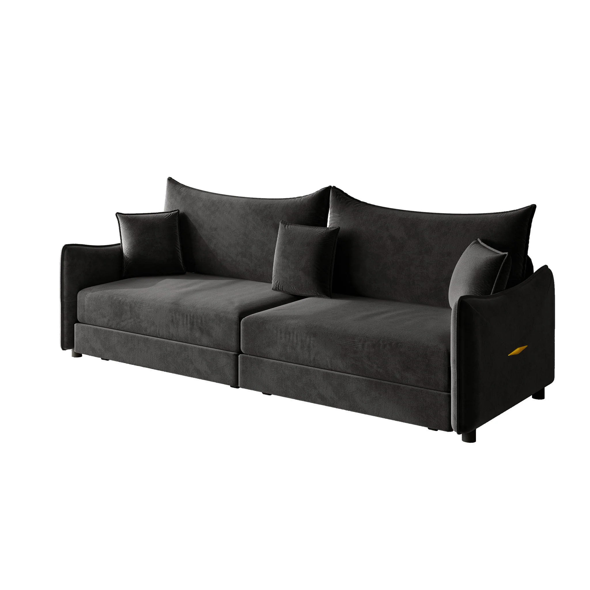 King Pull Out Sofa Bed, 3-In-1 Convertible Bed With 3 Pillows - Image 2
