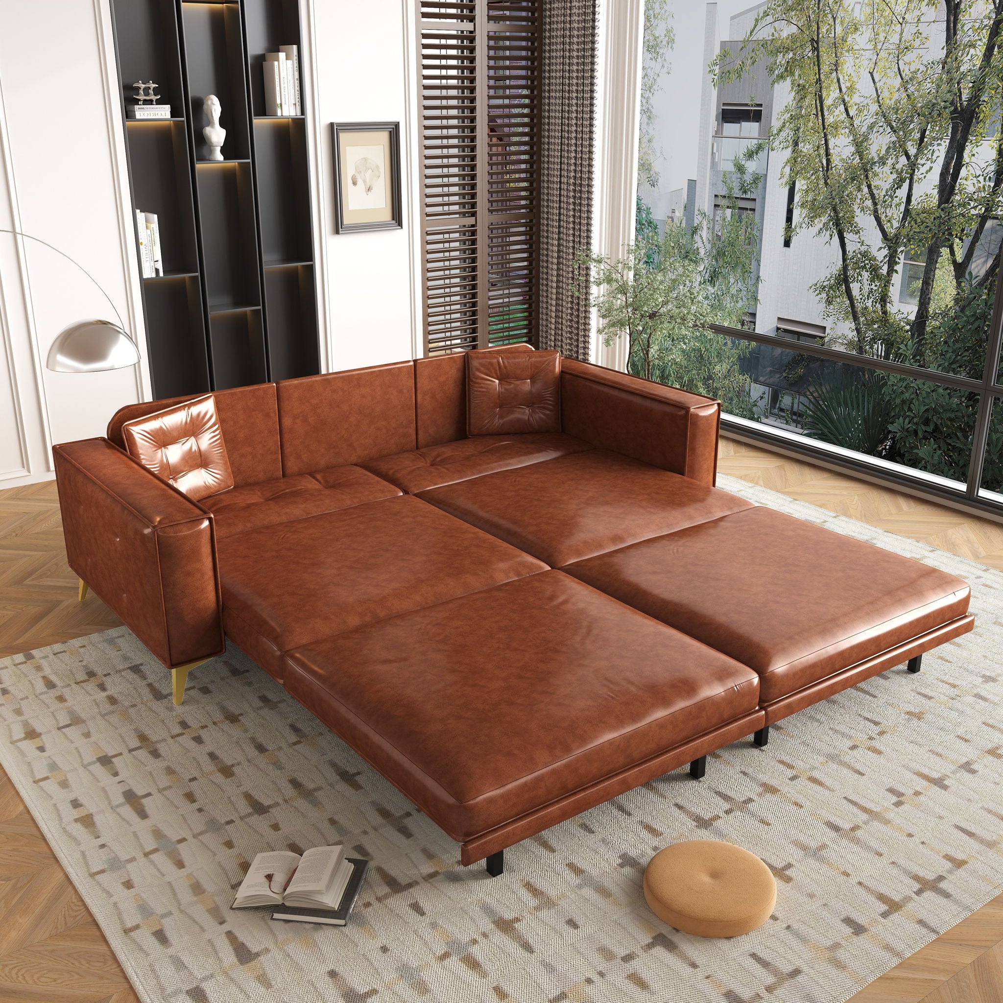 King Size Pull Out Sofa Bed 3 In 1 - Image 4