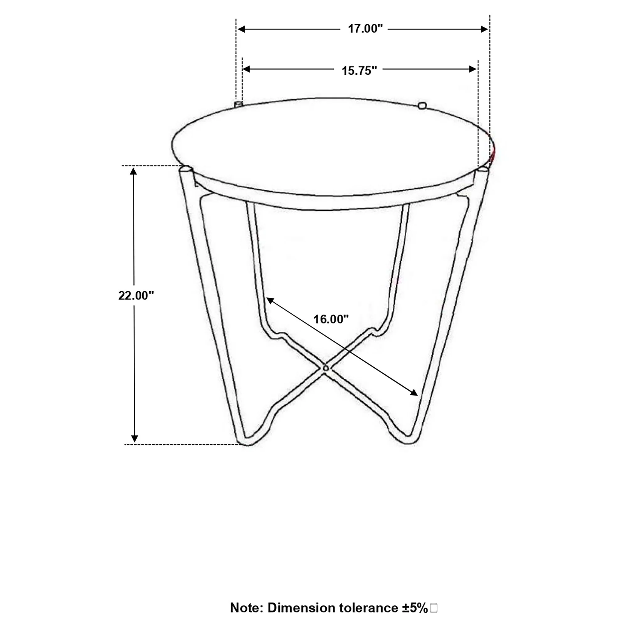 Kohala - Round Accent Side Table - Red - Image 2