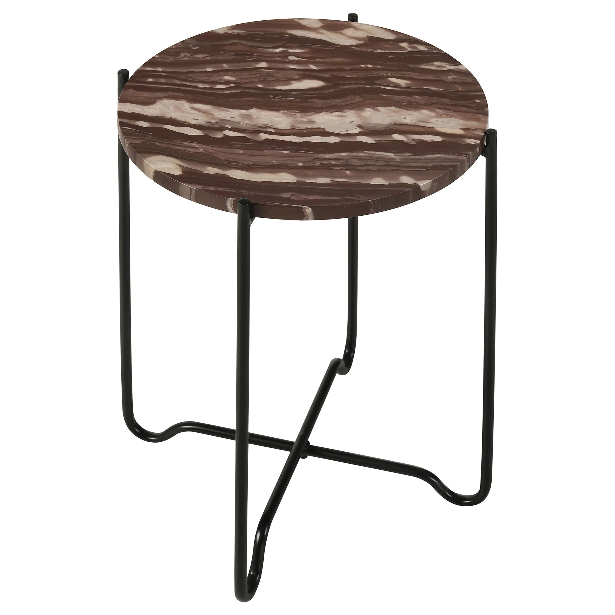 Kohala - Round Accent Side Table - Red - Image 4