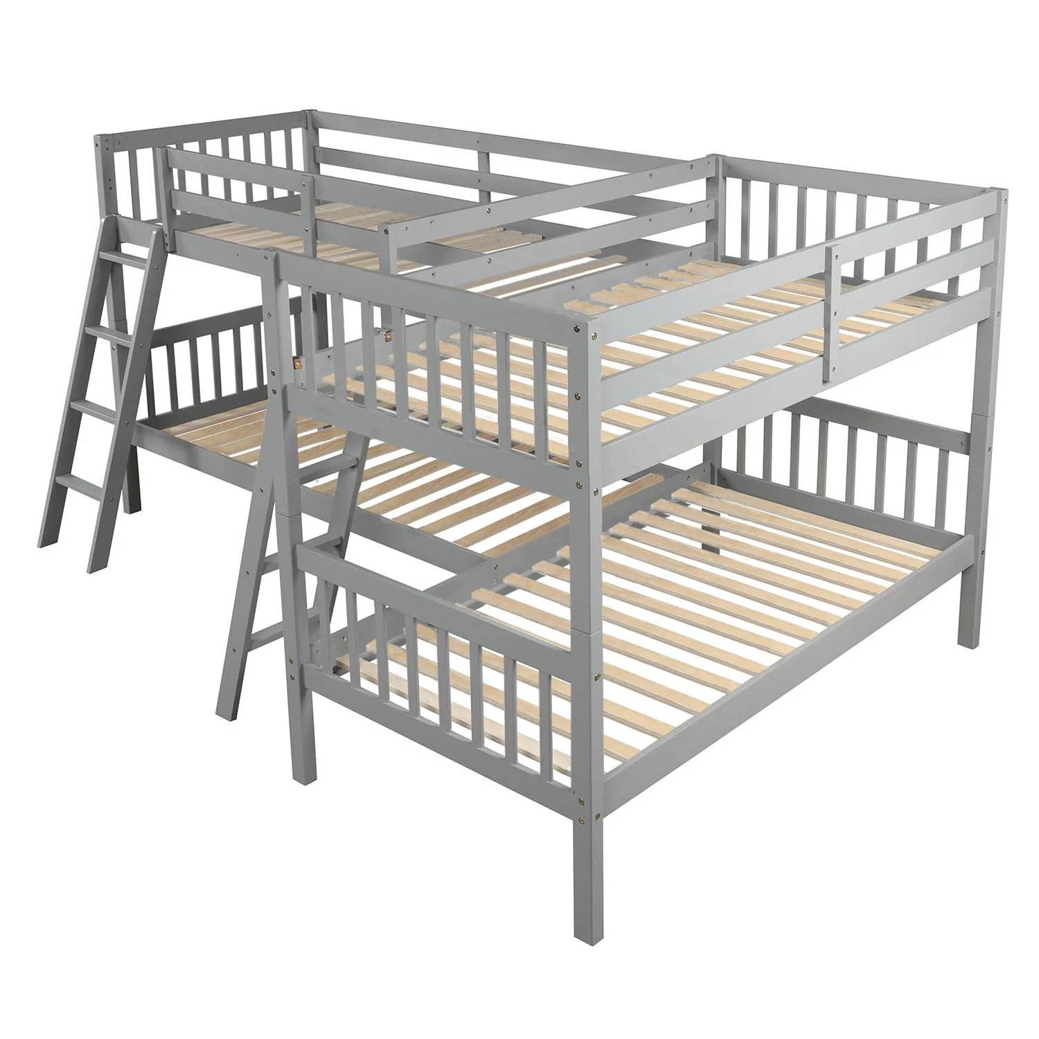 L Shaped Bunk Bed With Ladder - Image 3