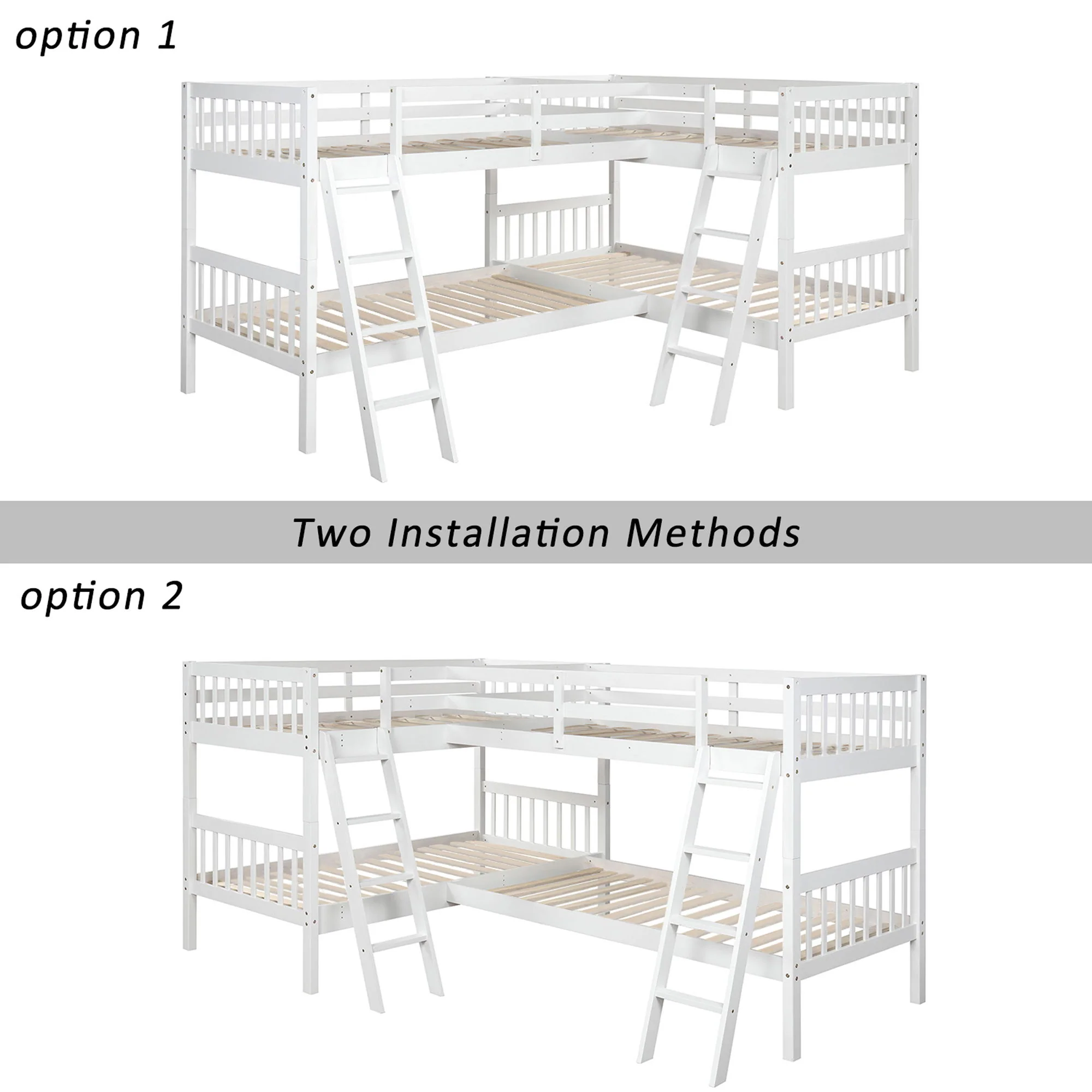 L Shaped Bunk Bed With Ladder - Image 5