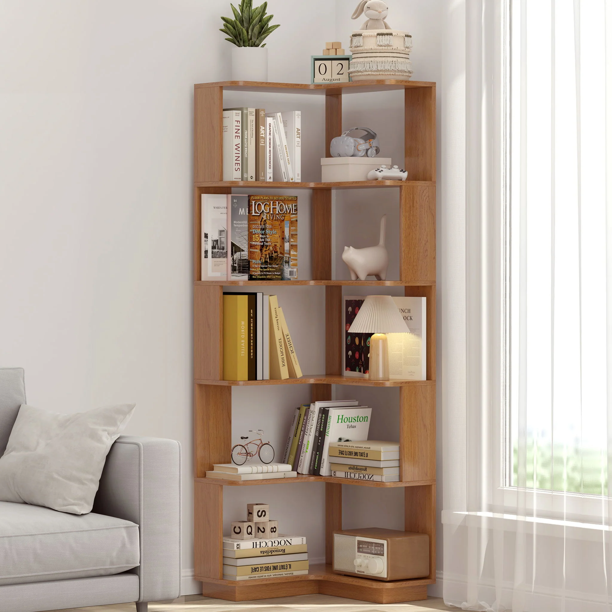L-Shaped Corner Bookshelf - Image 15