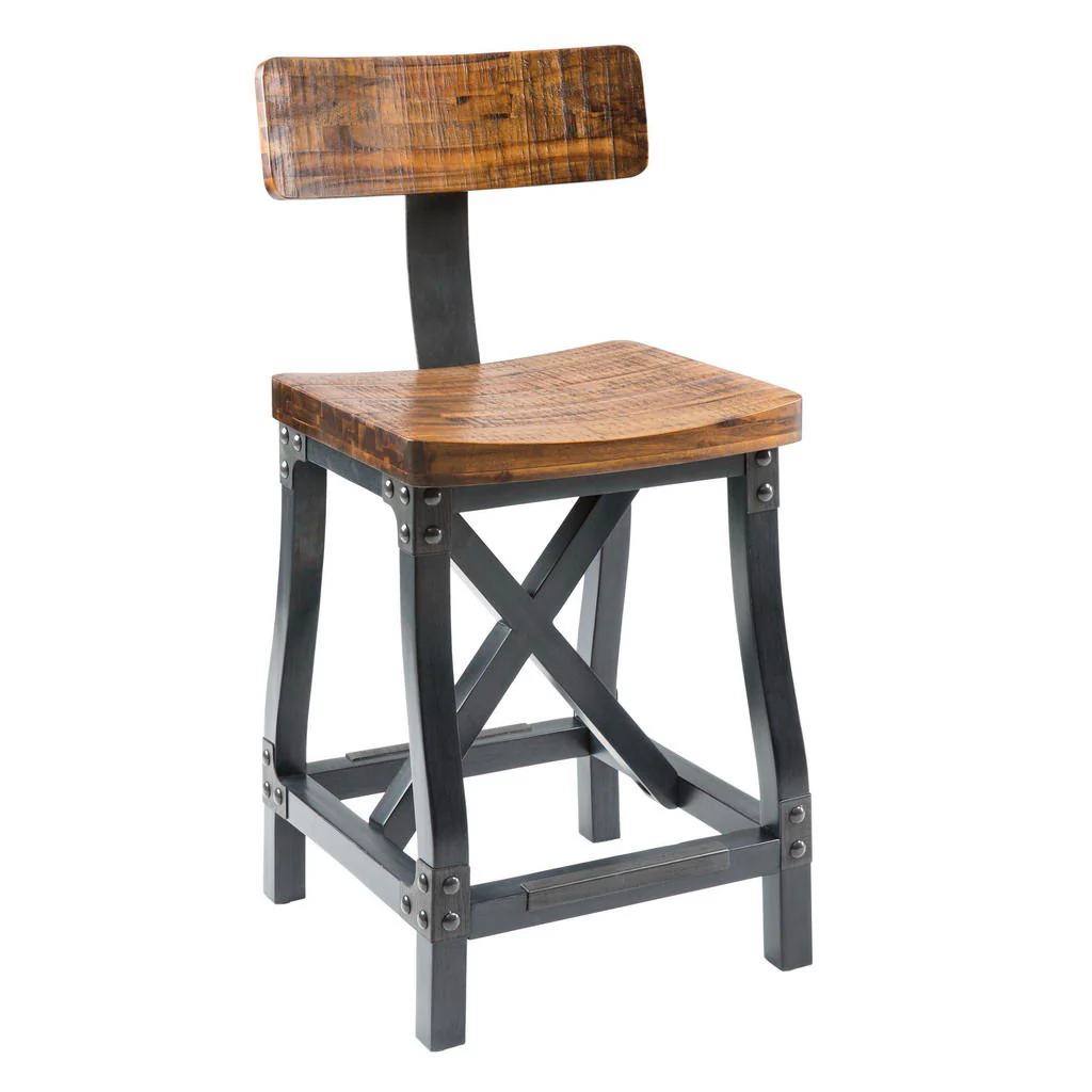 Lancaster - Counter Stool With Back - Amber - Image 2