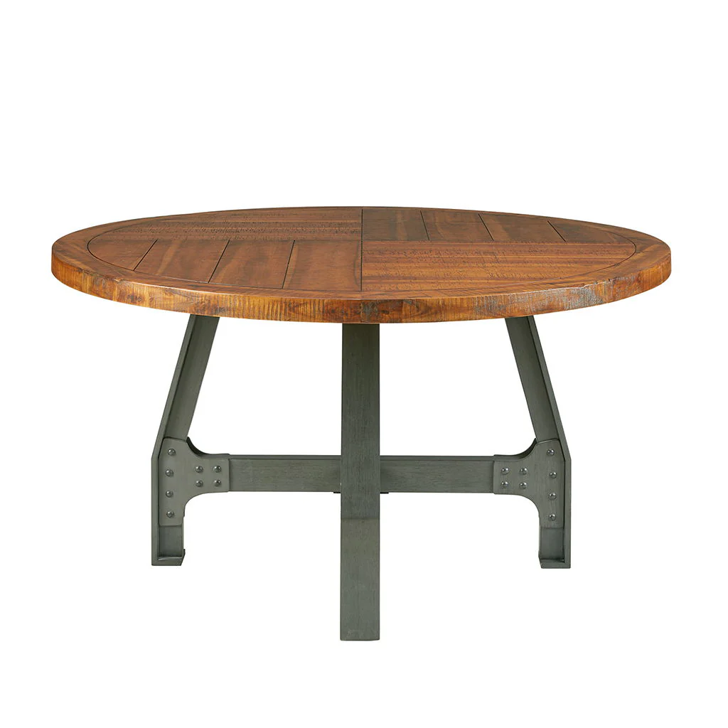 Lancaster - Round Dining / Gathering Table - Amber / Graphite - Image 4