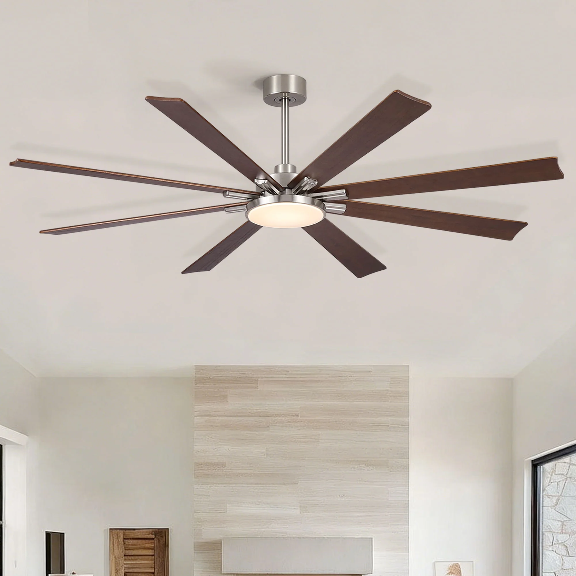 Large Ceiling Fan With Dimmable LED Light 8 Blades Remote Control, Reversible DC Motor - Image 3
