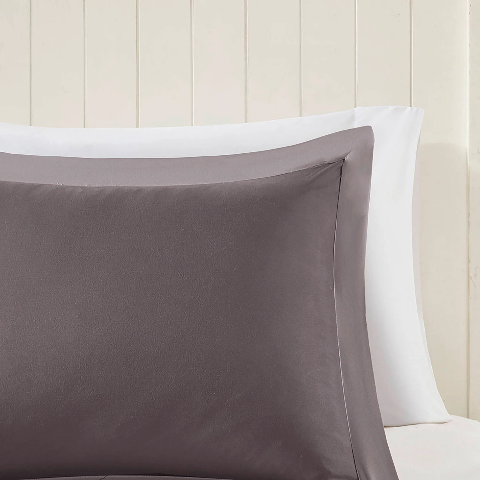 Larkspur - Twin 3M Scotchgard Diamond Quilting Reversible Down Alternative Comforter Set - Charcoal / Gray - Image 4