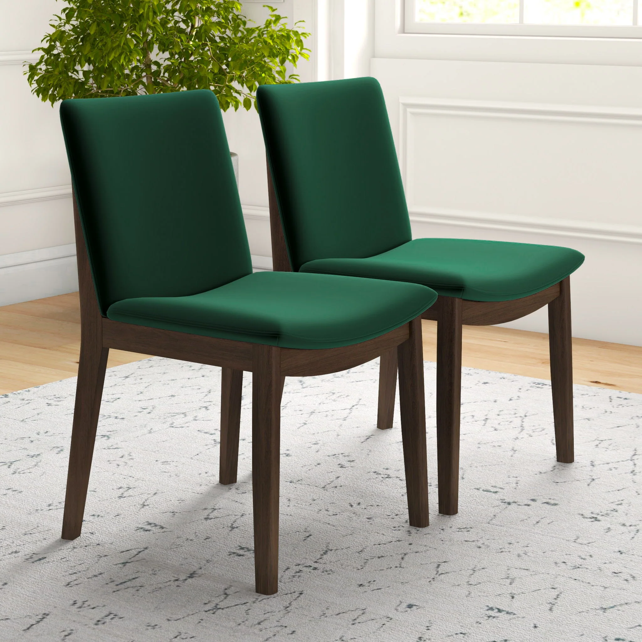 Laura - Mid-Century Modern Solid Wood Dining Chair (Set of 2) - Image 18