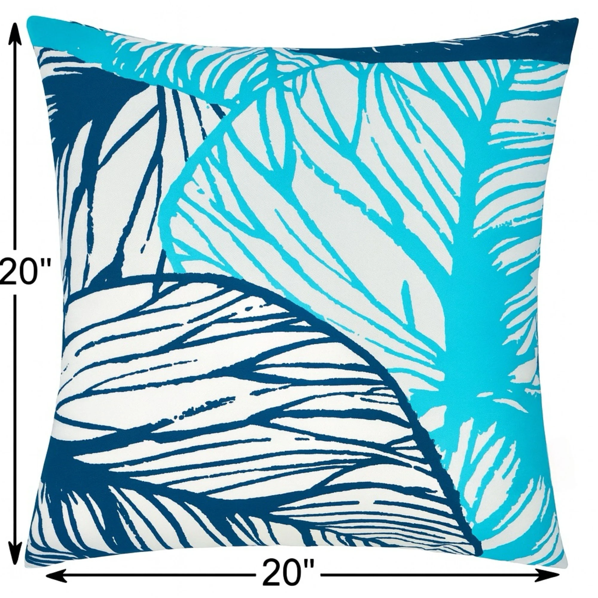 Leaf Vein Outdoor & Indoor Pillow - Indigo - Image 4