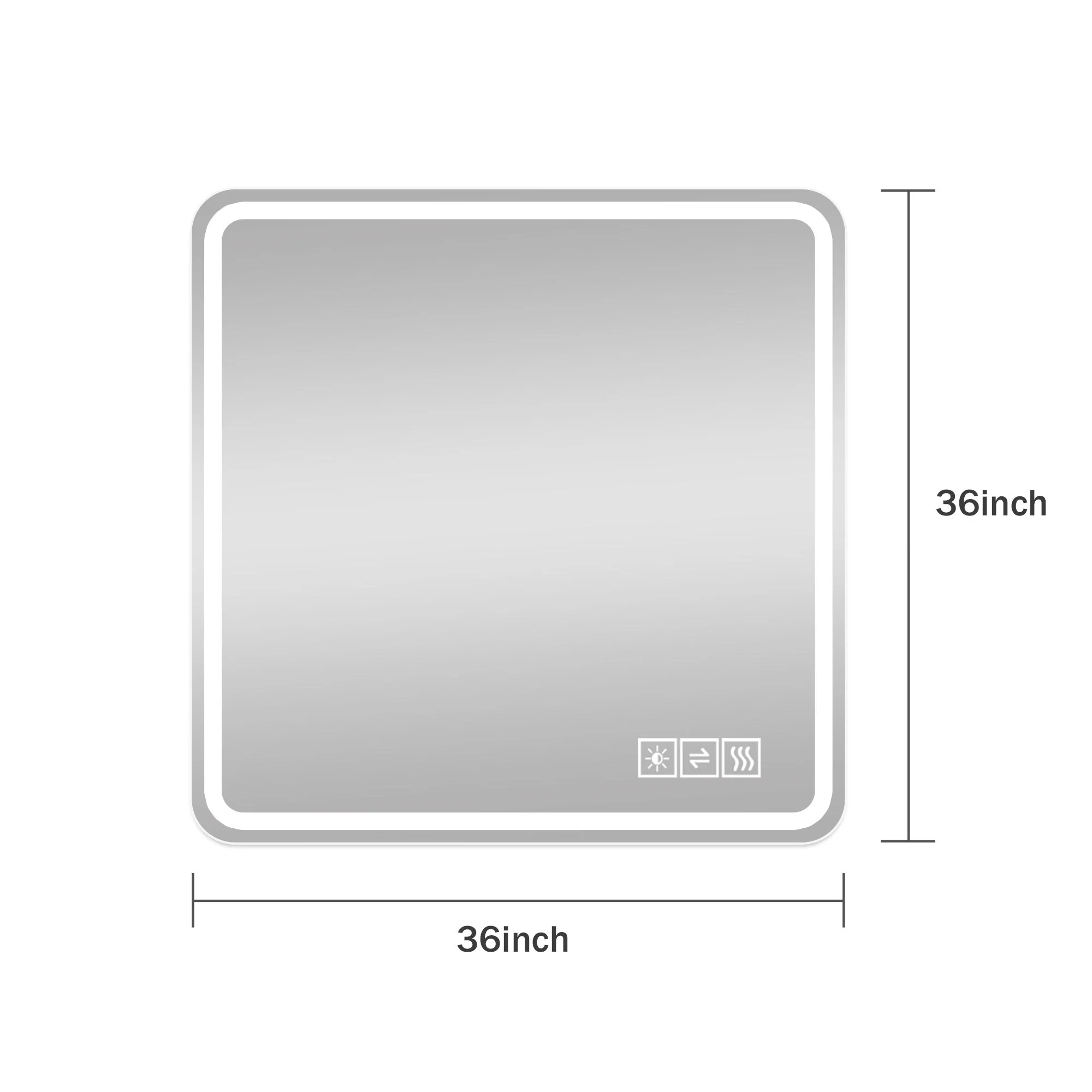 LED Bathroom Mirror, Anti Explosion Glass, Rust Resistant, Anti Fog, Tri Color - Image 5