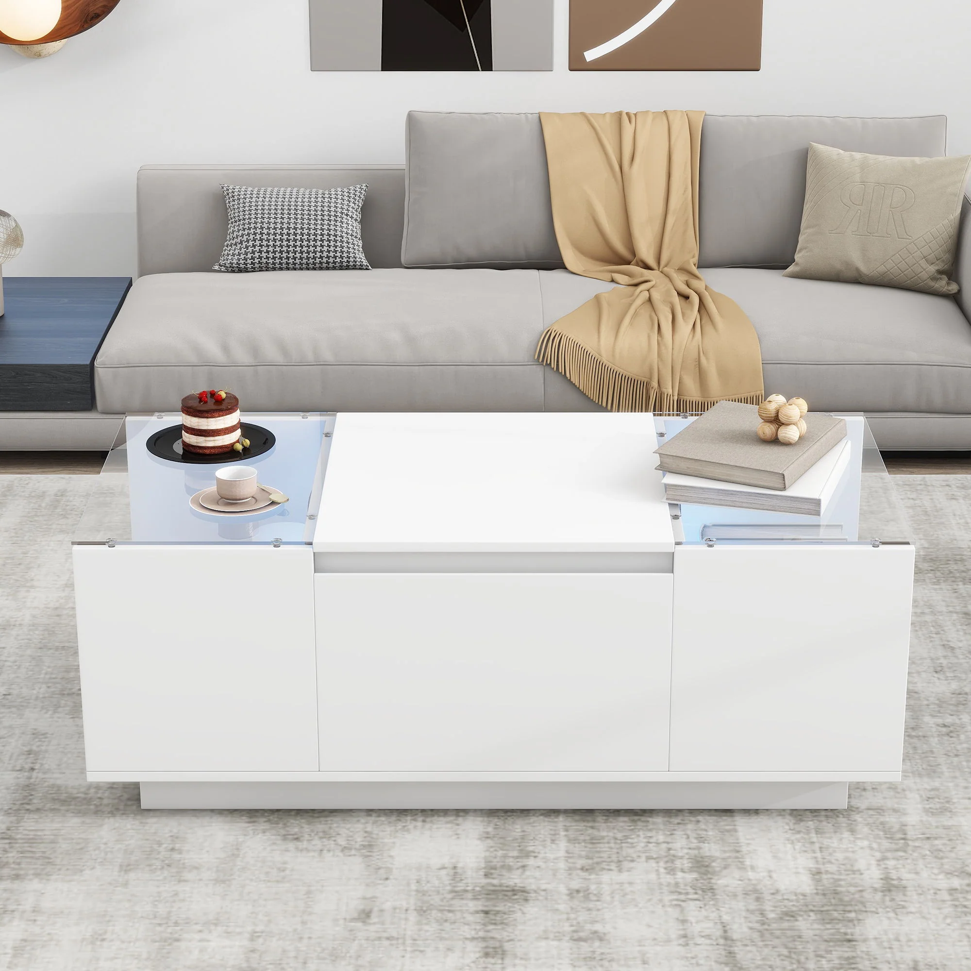 LED Coffee Table, Modern Center Table - Image 4