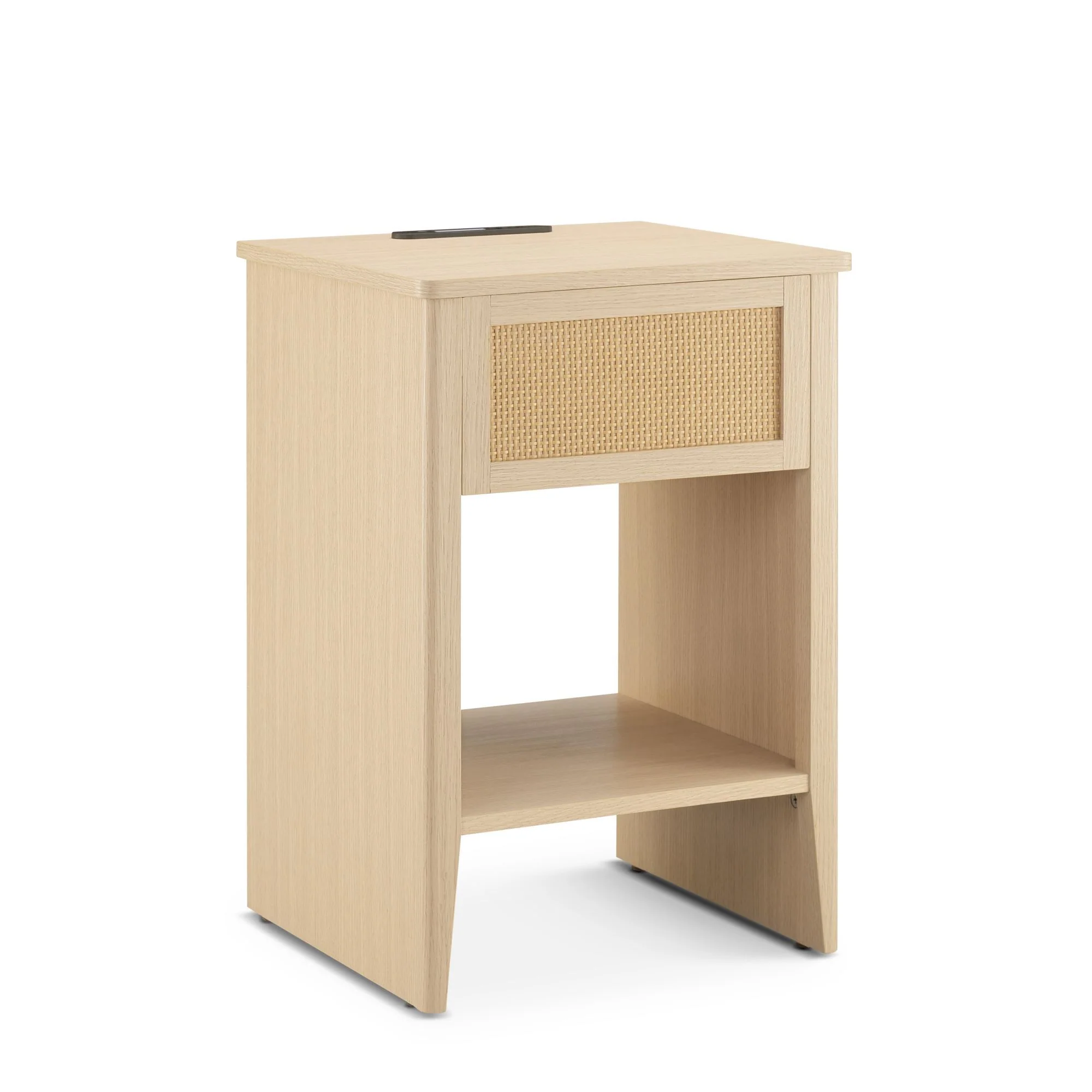 Lennox - Accent Side Table With Drawer Storage & Lower Open Shelf - Natural - Image 4