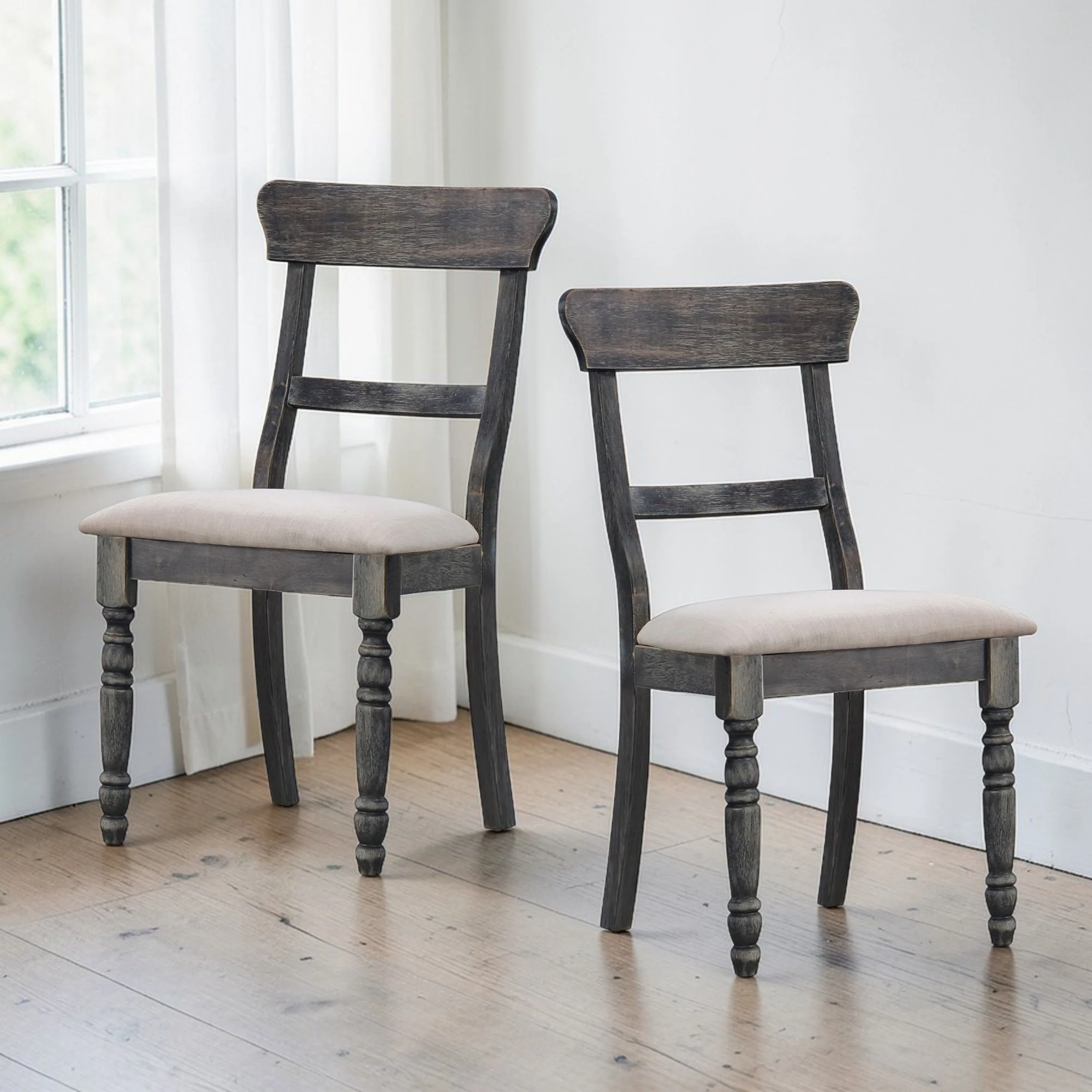 Leventis - Linen Weathered Side Chair (Set of 2) - Light Brown - Image 4