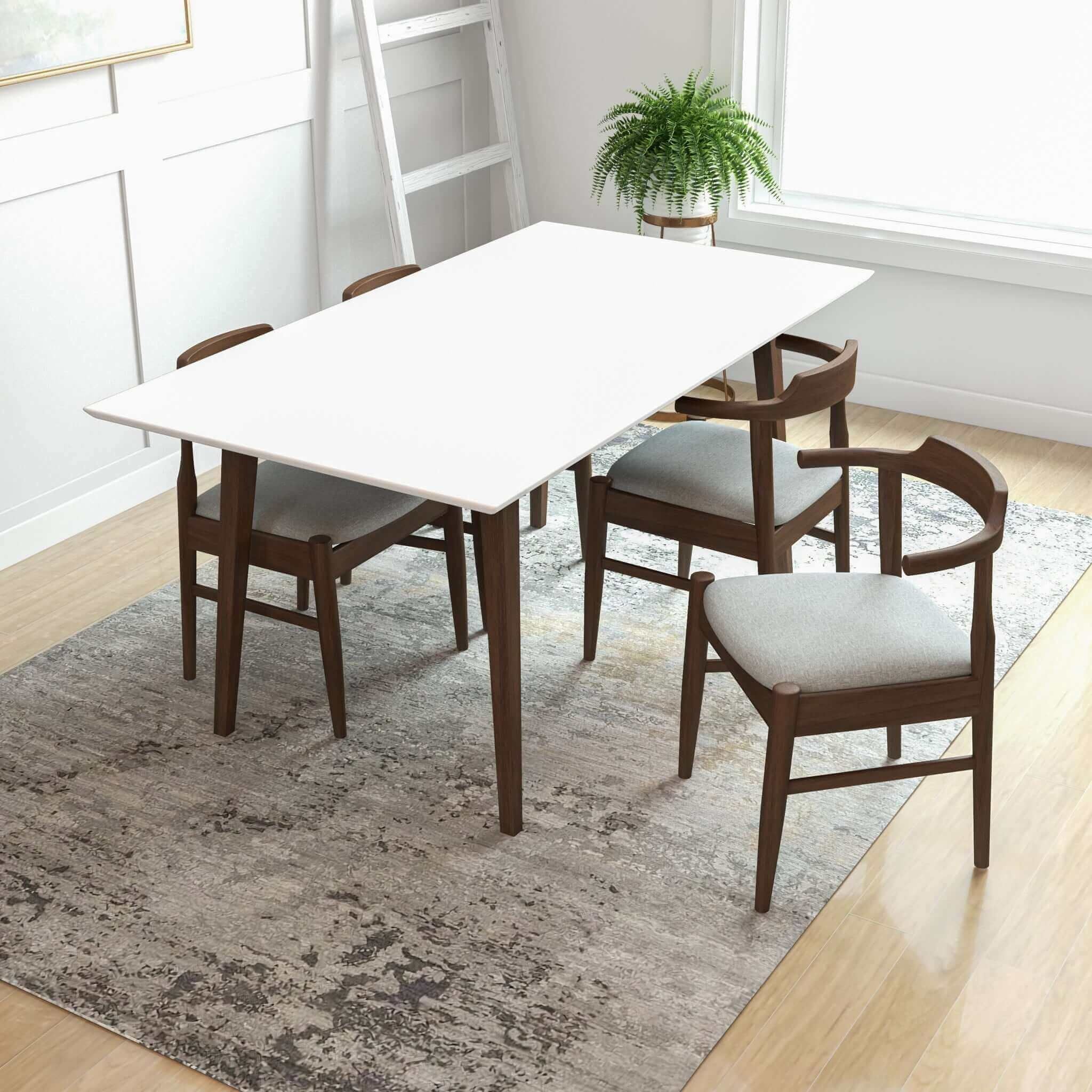 Levi - Modern Style Rectangular Dining Kitchen Table - Image 11