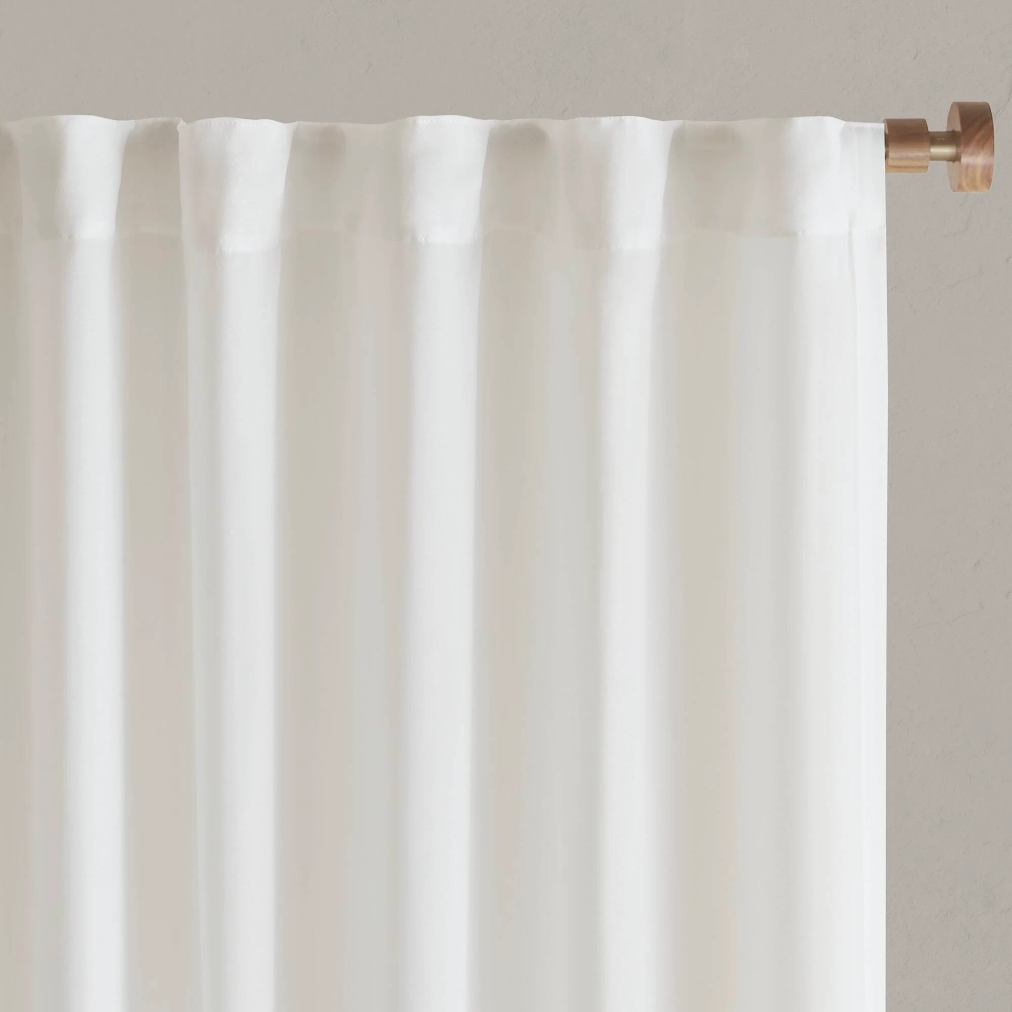Lexus - 52x95" Rod Pocket With Back Tab Privacy Curtain Pair (Set of 2) - White - Image 3