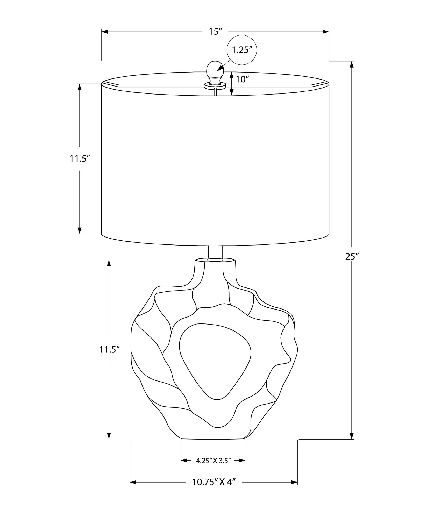 Lighting, Table Lamp, Modern - Cream - Image 3