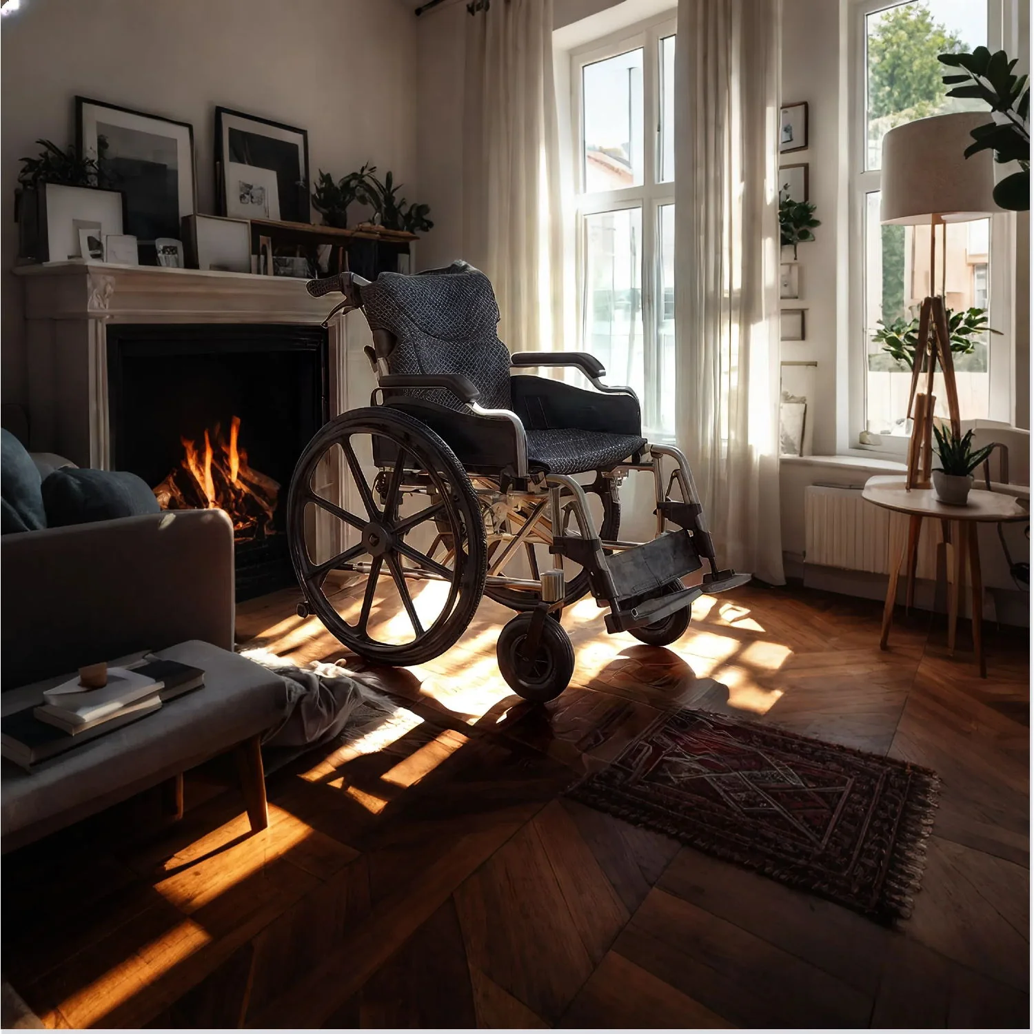 Lightweight Foldable Transport Wheelchair For Adults With Double X Force Support - Image 8