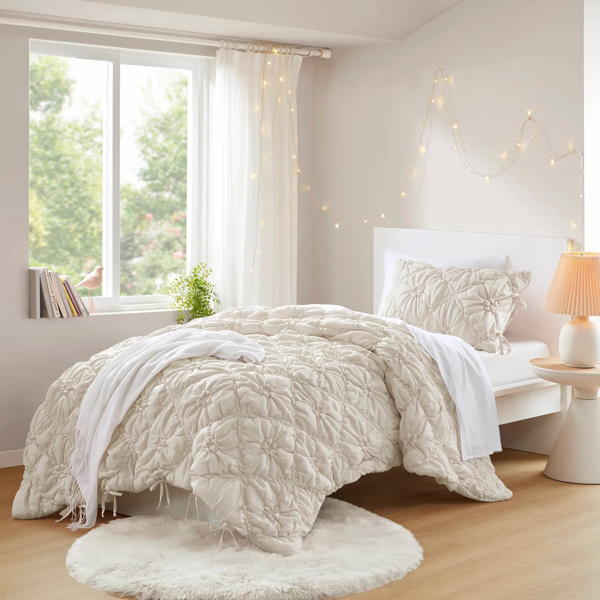 Lily - 2 Piece Comforter Set - Ivory - Image 4