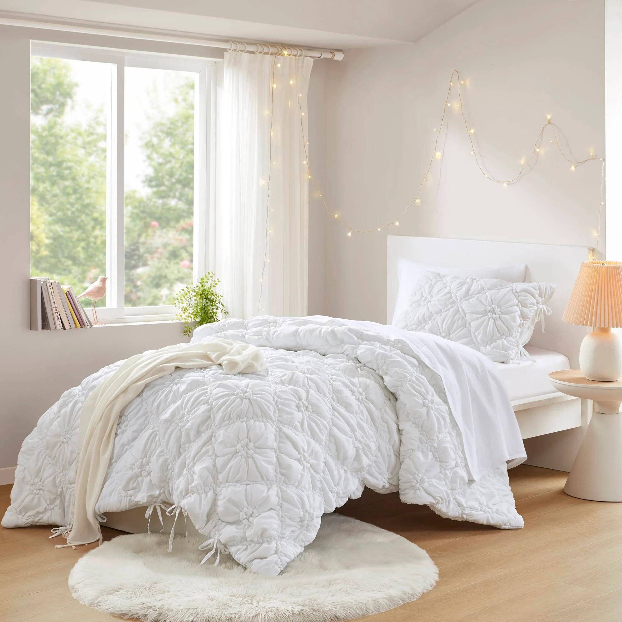 Lily - 2 Piece Comforter Set - White - Image 4