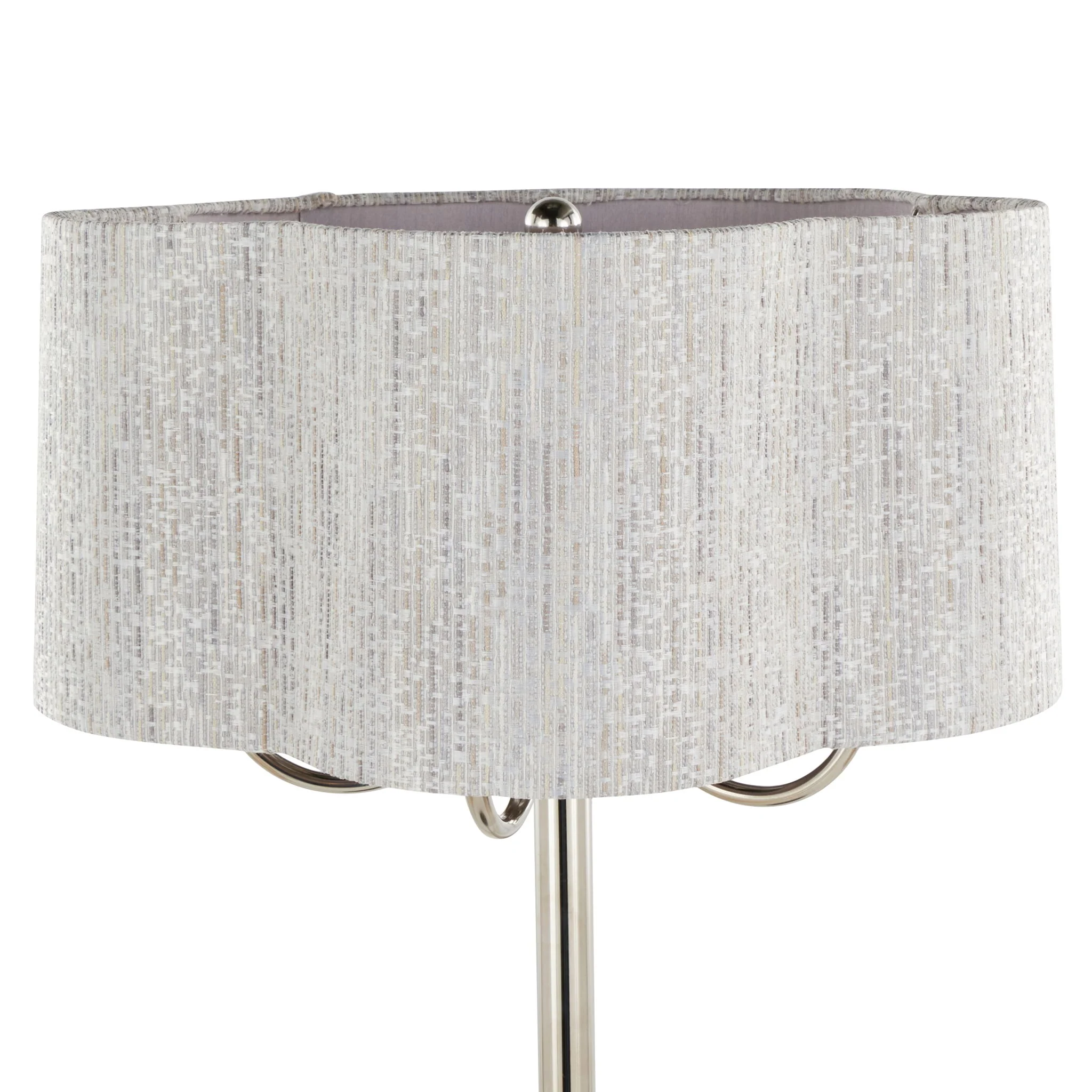 Lily - Contemporary Table Lamp - Polished Nickel / Gray - Image 4