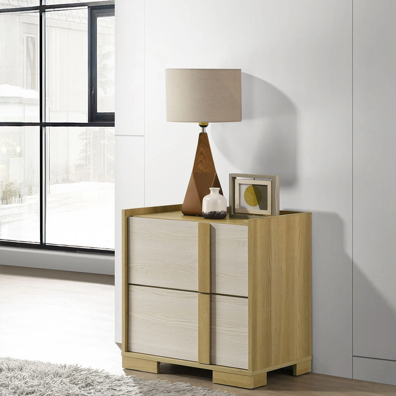 Lincoln - 2 Drawer Nightstand - Natural - Image 3