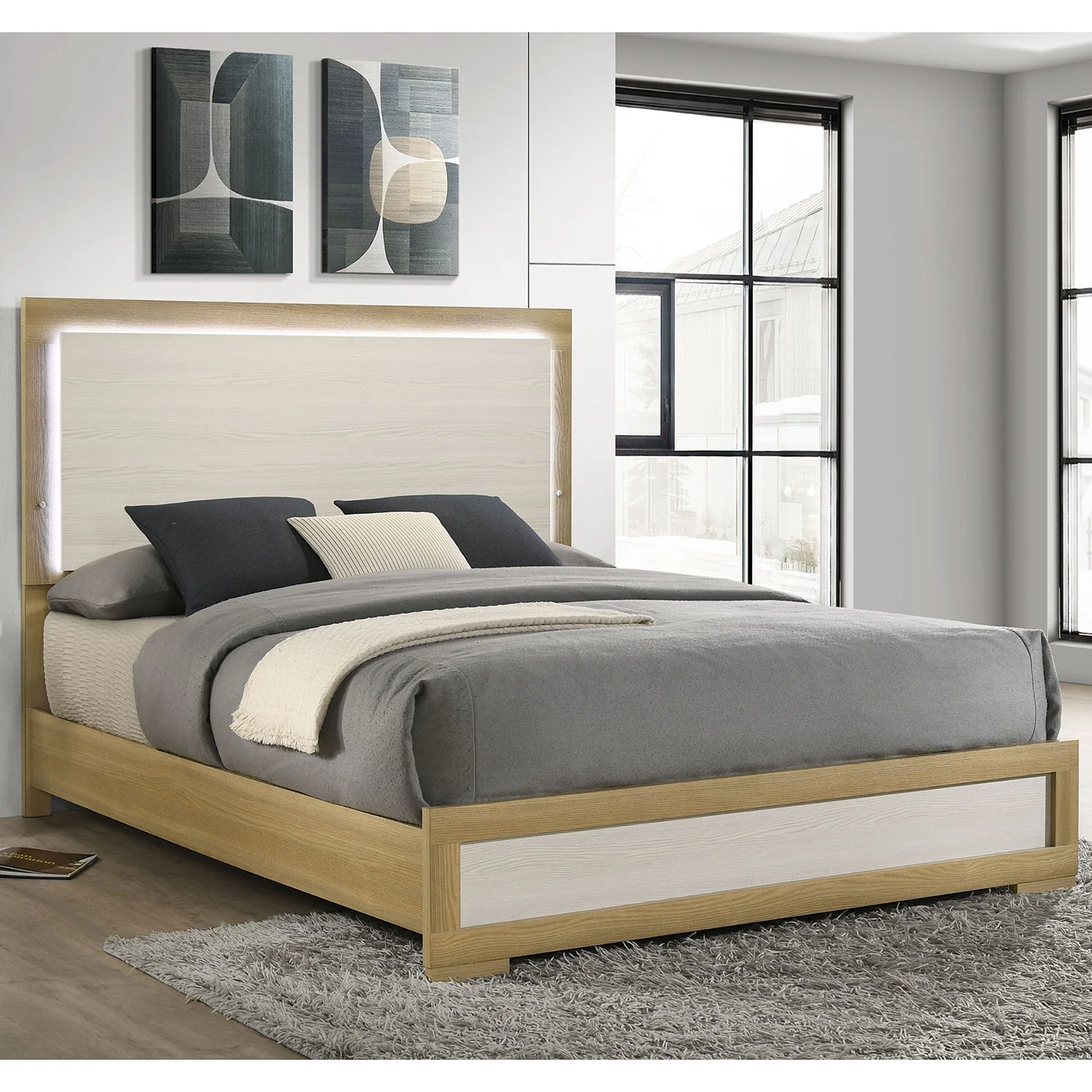 Lincoln - LED Panel Bed With Touch Light Headboard - Image 3