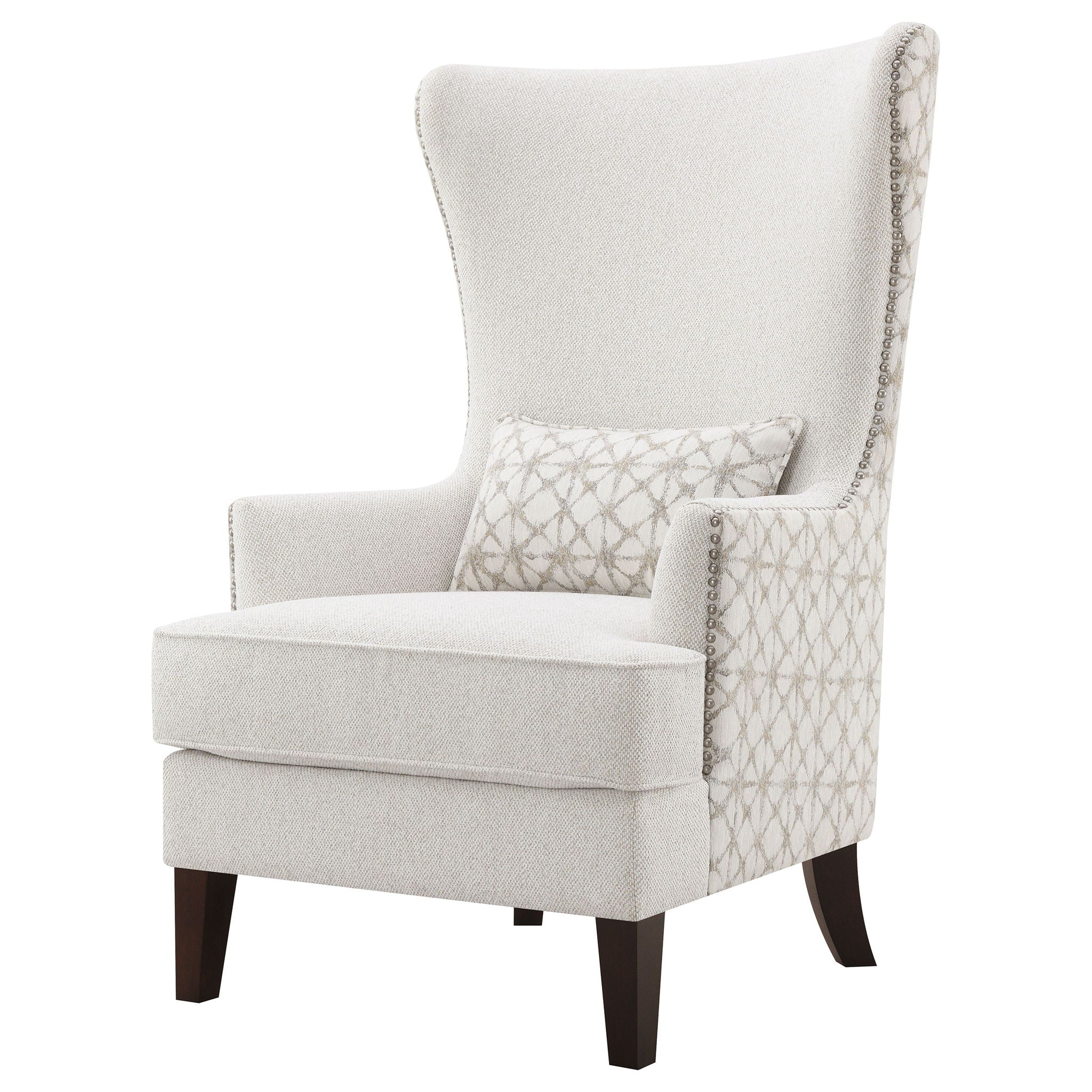 Lindstrom - Wingback Accent With Contoured Back - Ivory White - Image 2