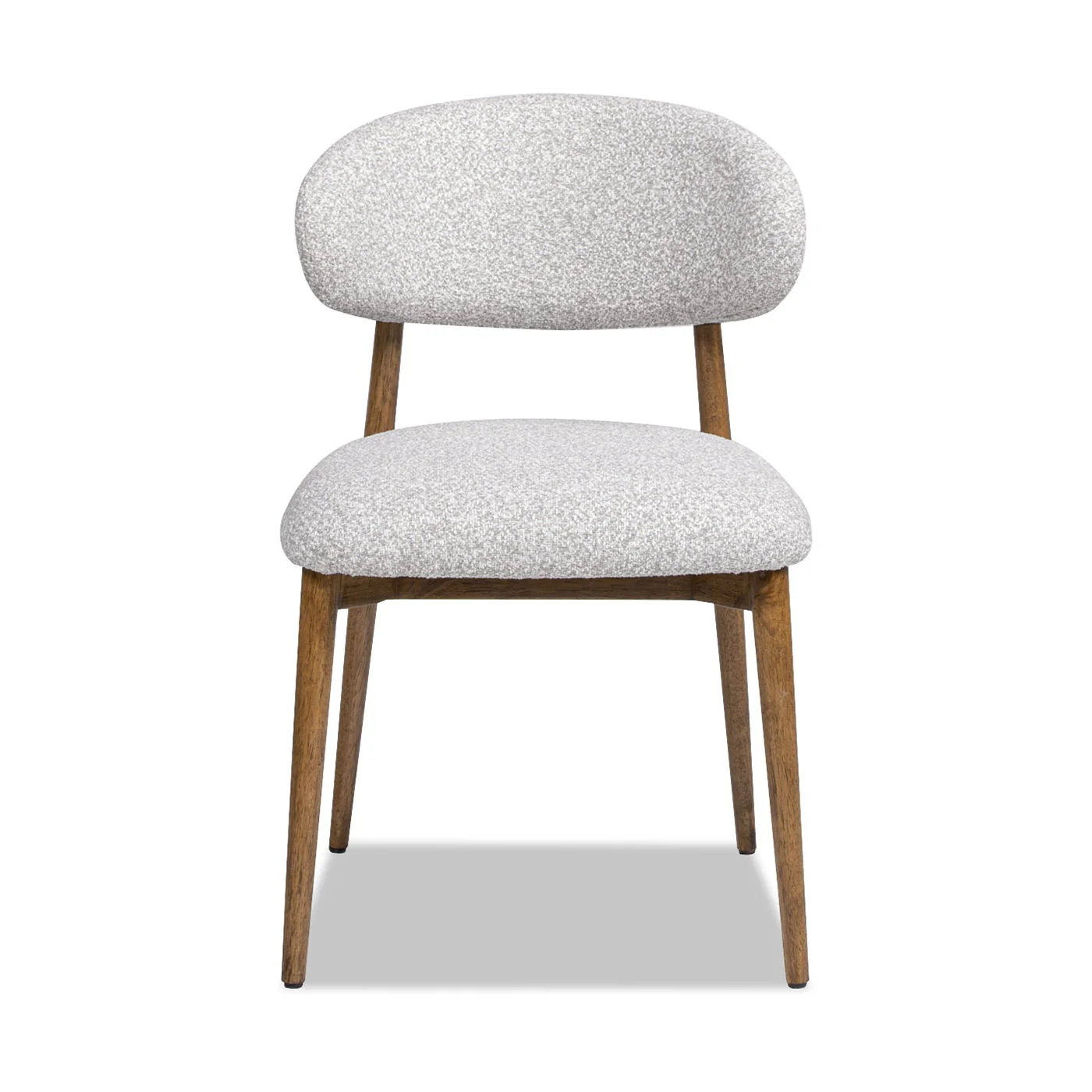 Locke - Modern Upholstered Dining Chair With Frame - Salt / Pepper - Image 3