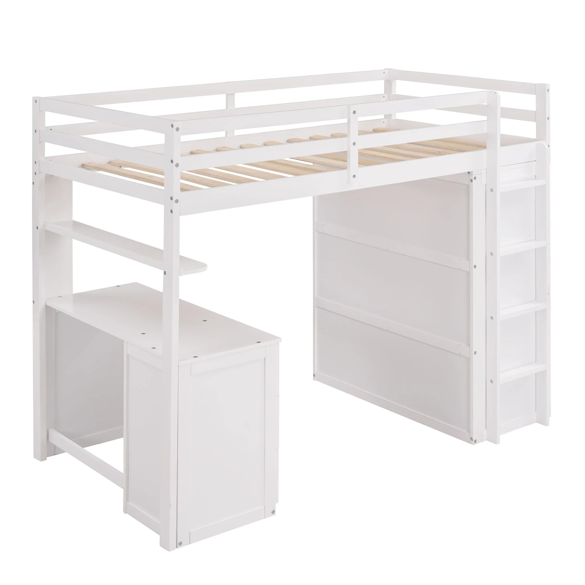 Loft Bed With Drawers, Desk, And Wardrobe - Image 19