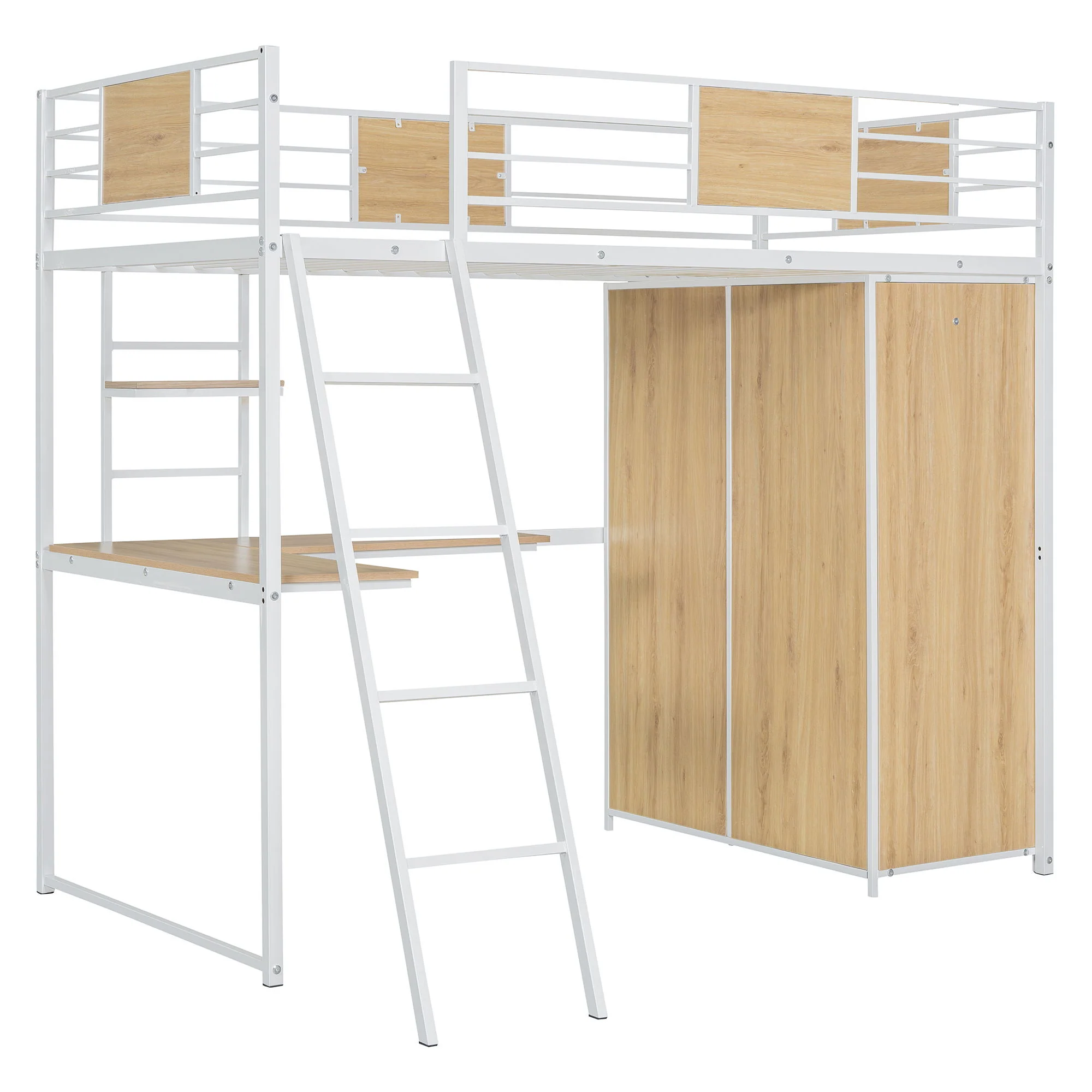 Loft Bed With L Shape Desk And Wardrobe - Image 6