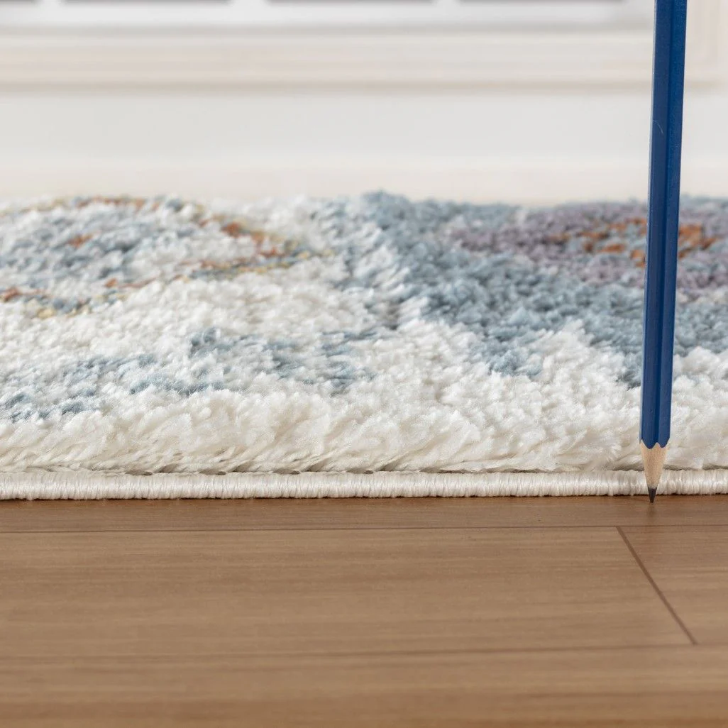 Loft Shag - 5' 3" X 7' Shaggy Area Rug - Ivory - Image 2
