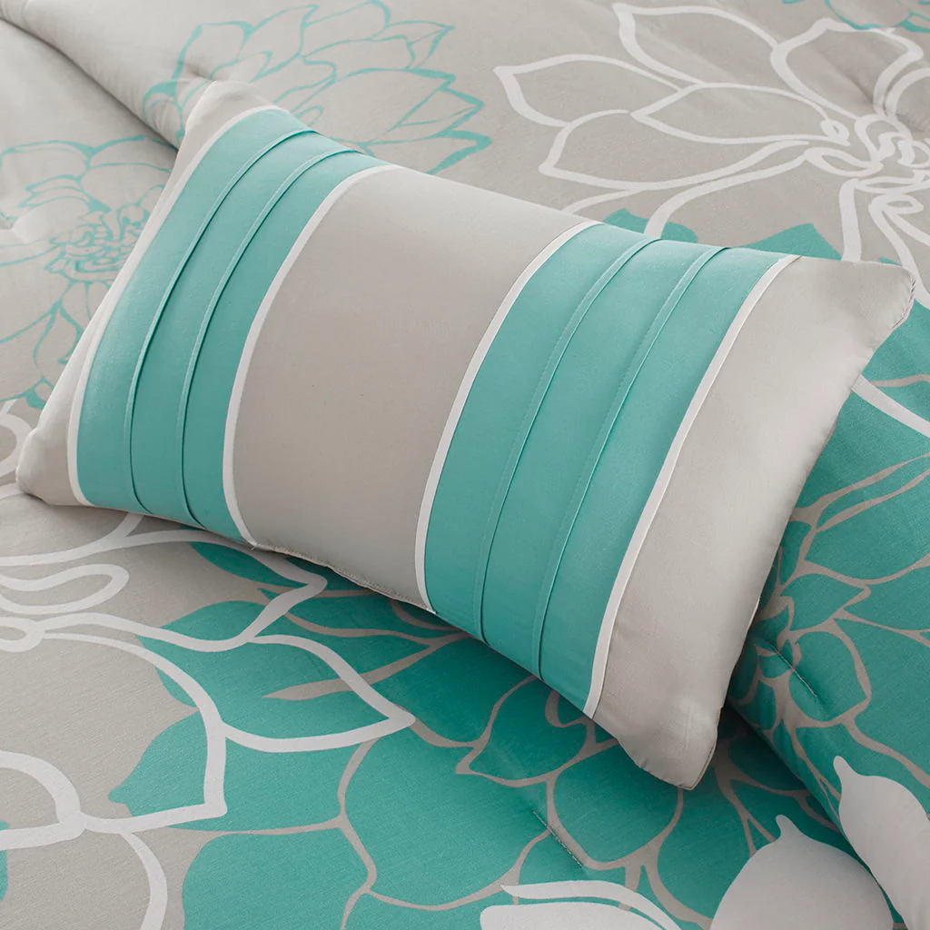 Lola - Twin Comforter Set - Aqua - Image 3