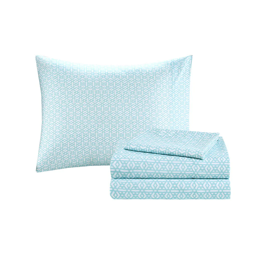 Loretta - Twin Long Comforter And Sheet Set - Navy - Image 3