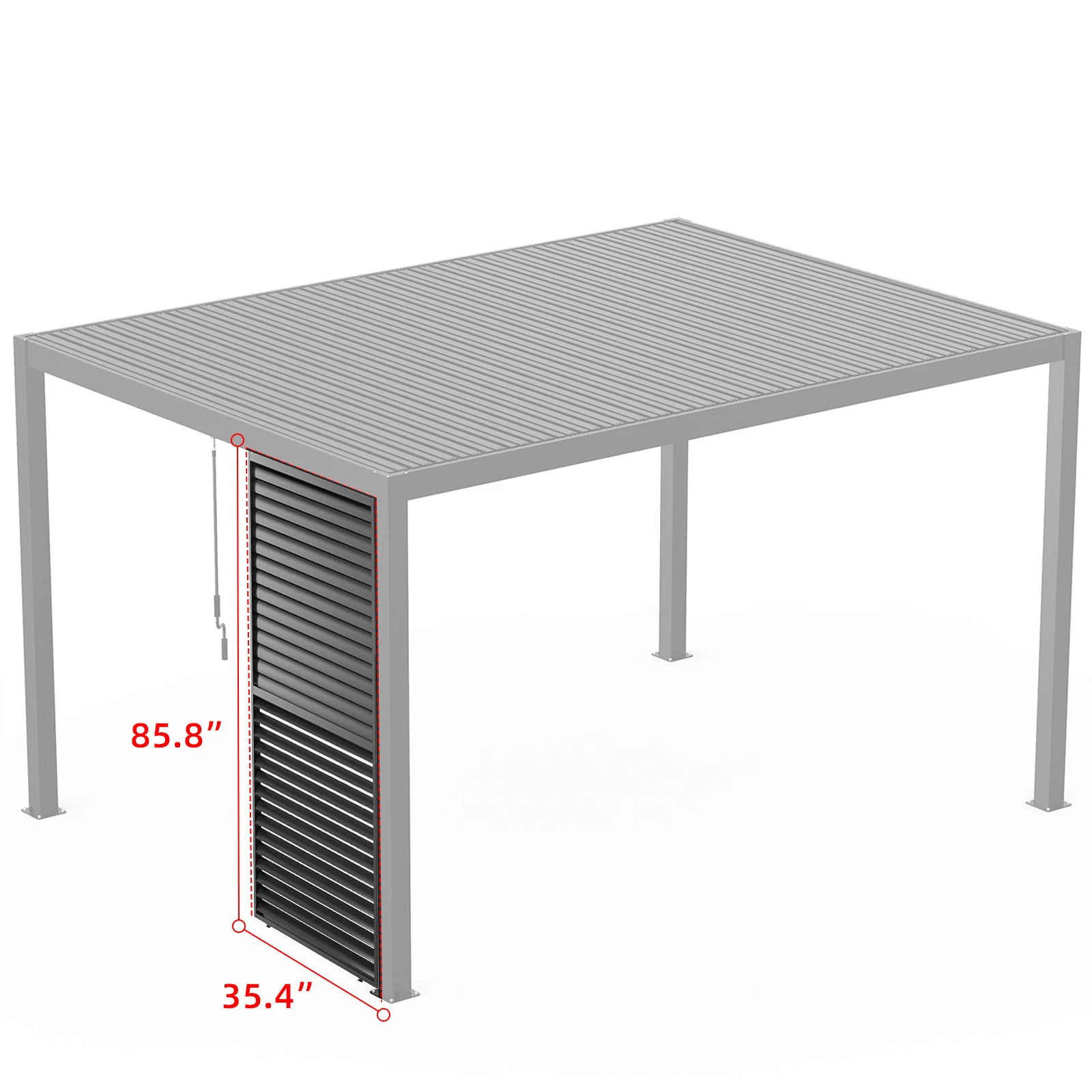 Louver Grille 1 / 3 10Ft Frame & Louvers - Black - Image 4