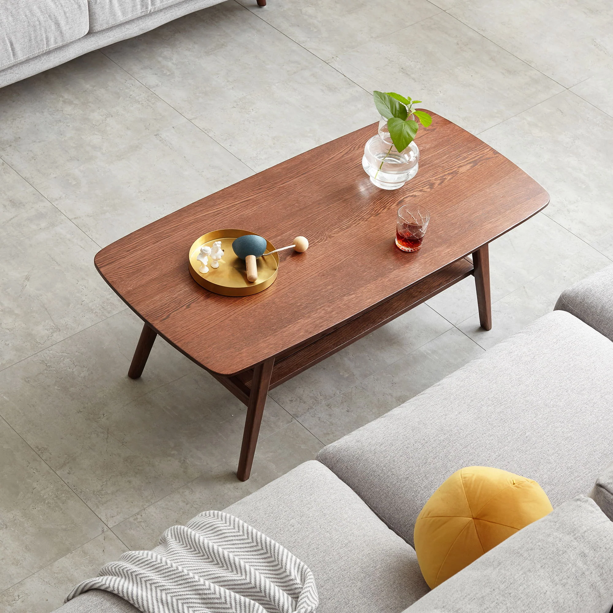 Low Coffee Table With Storage Shelf - Image 13