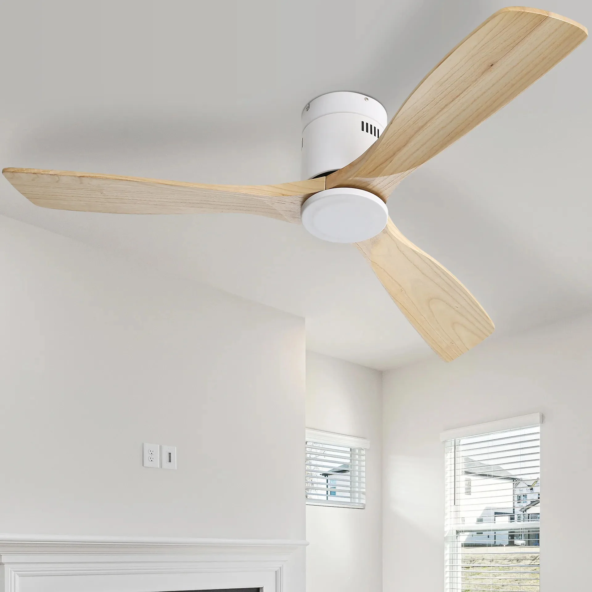 Low Profile Ceiling Fan DC, 3 Blade, Noiseless Reversible Motor, Remote Control - Image 7