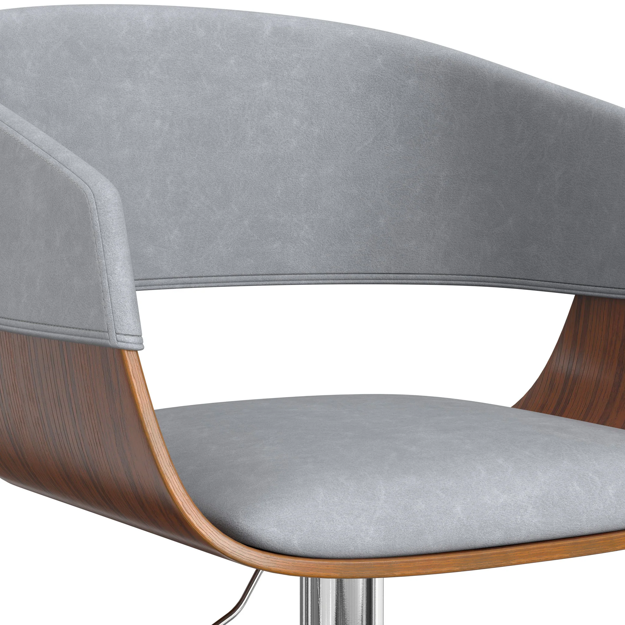 Lowell - Adjustable Swivel Bar Stool - Stone Gray - Image 3