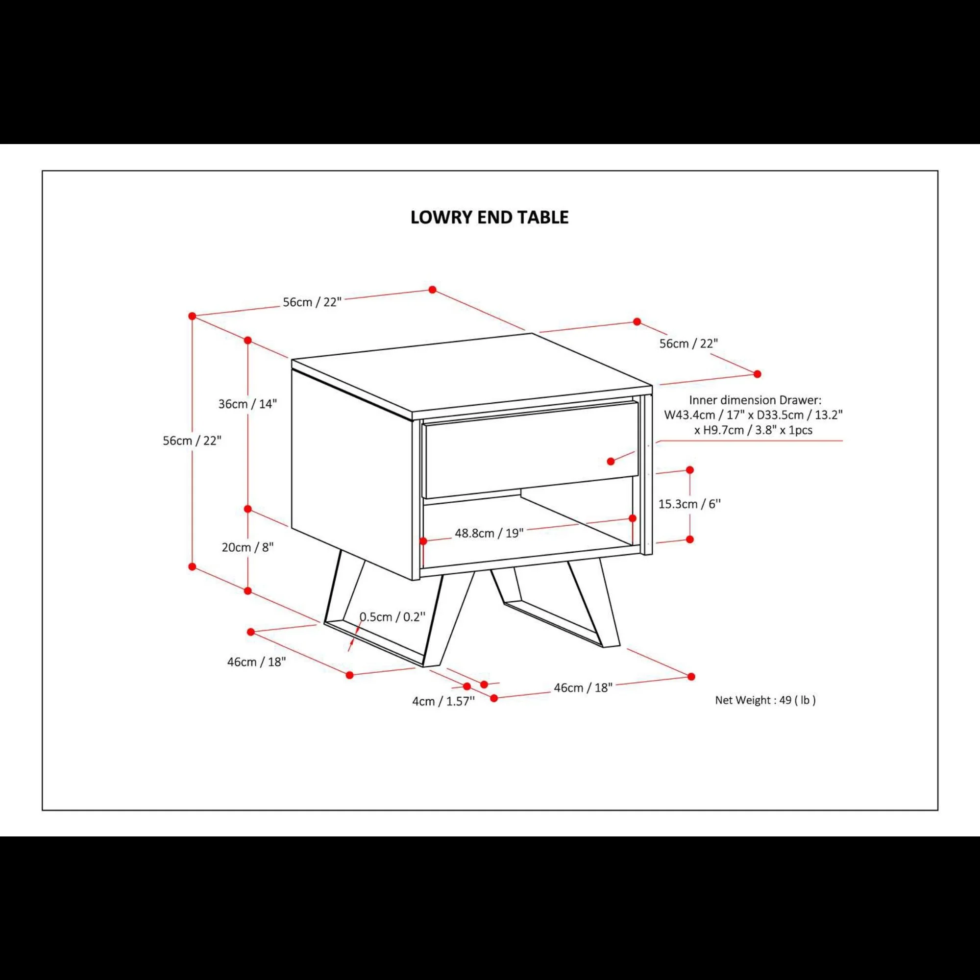 Lowry - Handcrafted End Table - Image 9