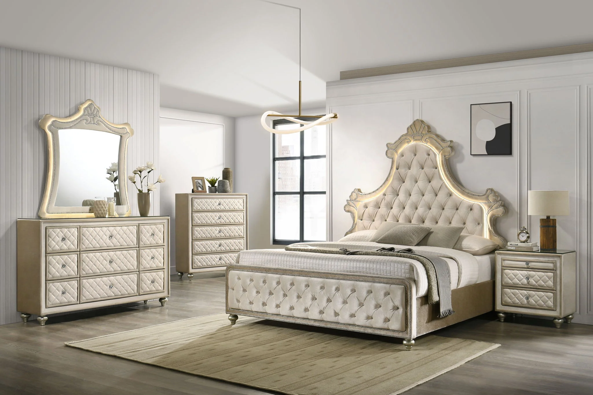 Lucienne - Bed With LED Lighting - Image 3