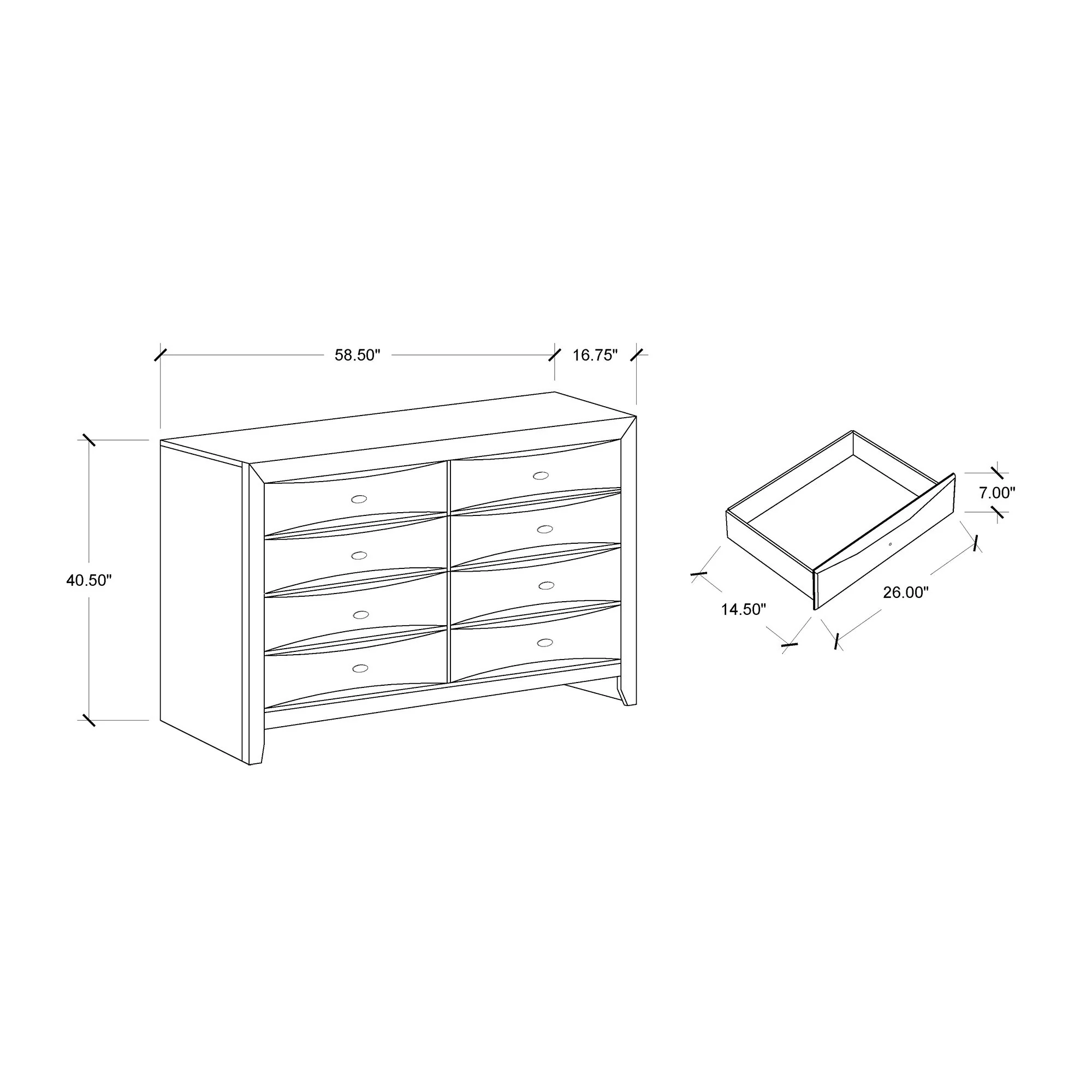 Lucille - Dresser With Spacious Drawers - Image 3