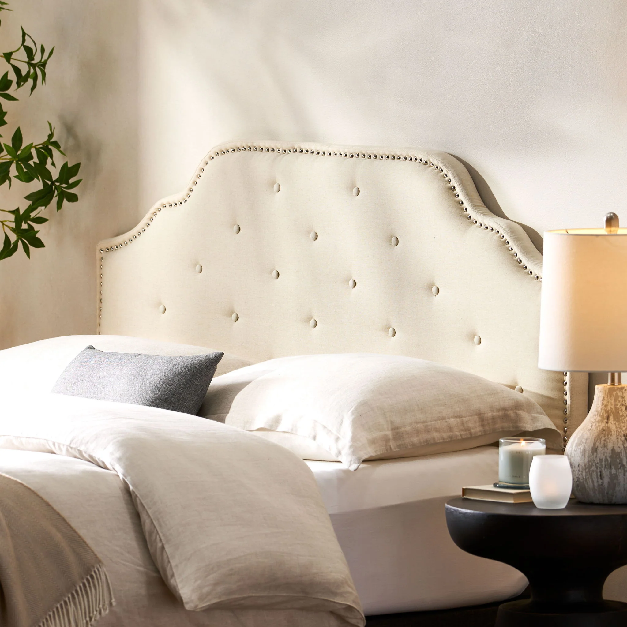 Luella - Button Tufted Upholstered Headboard - Image 6